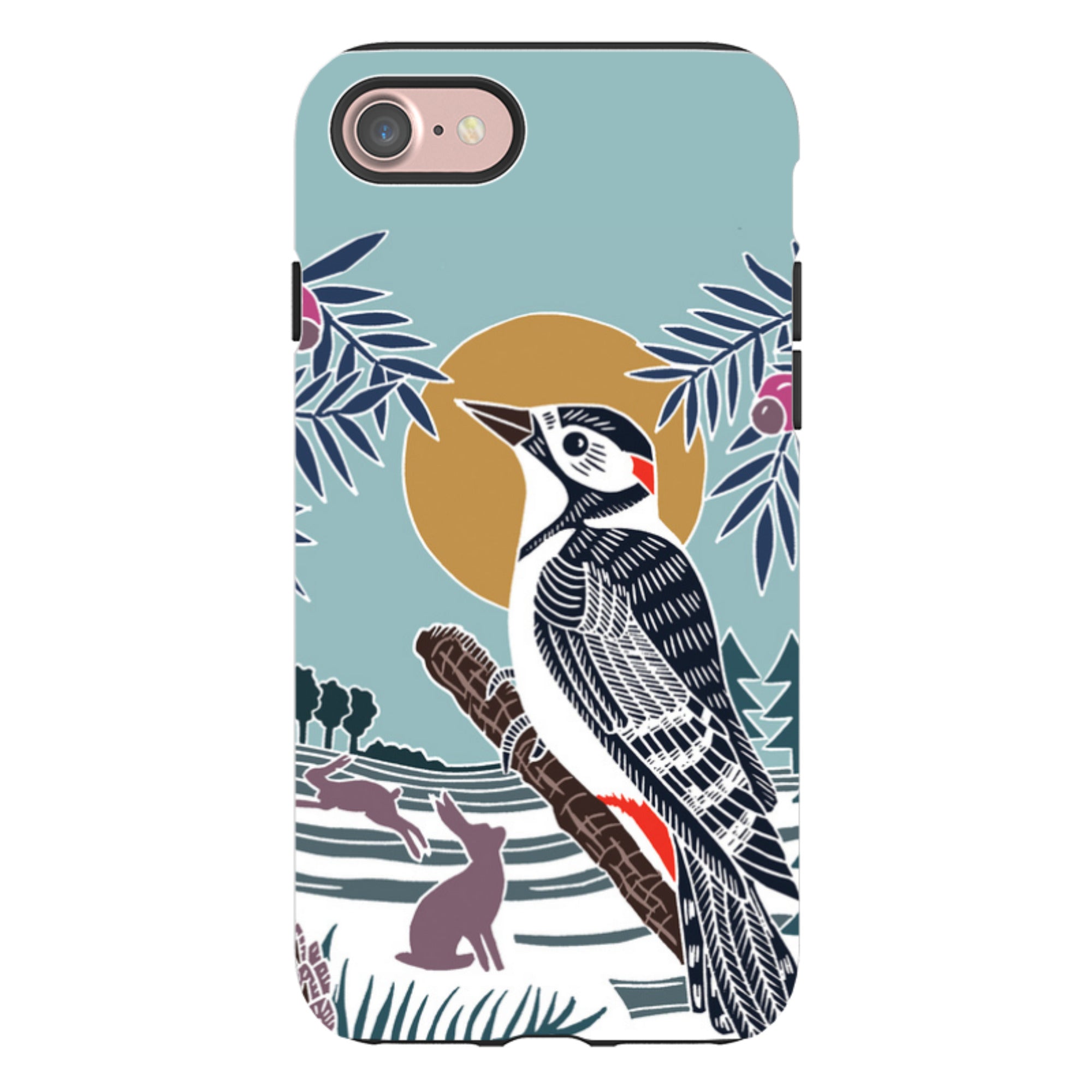 iPhone Tough Case - Woodpecker Brown By Kate Heiss