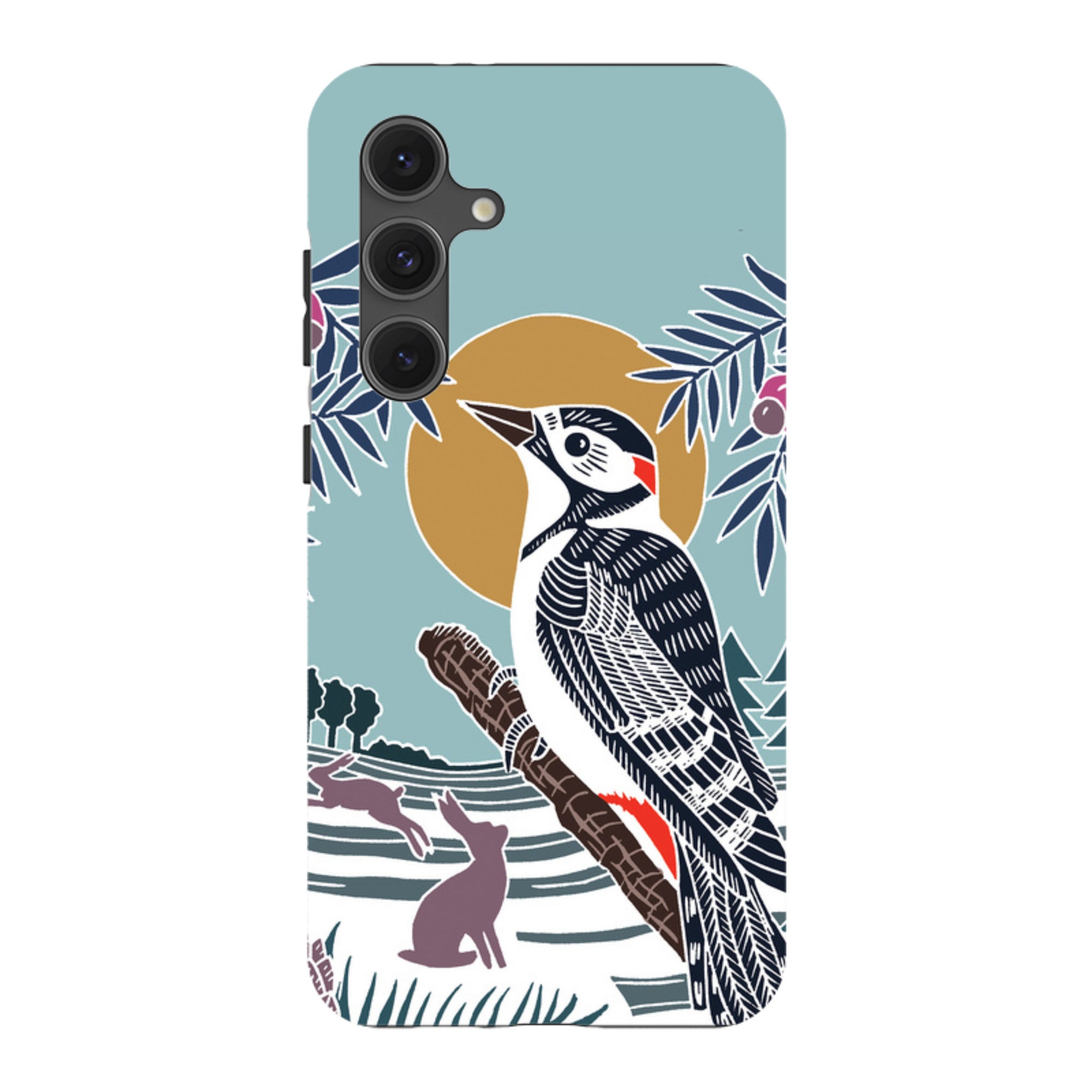 Samsung Tough Case - Woodpecker Brown By Kate Heiss