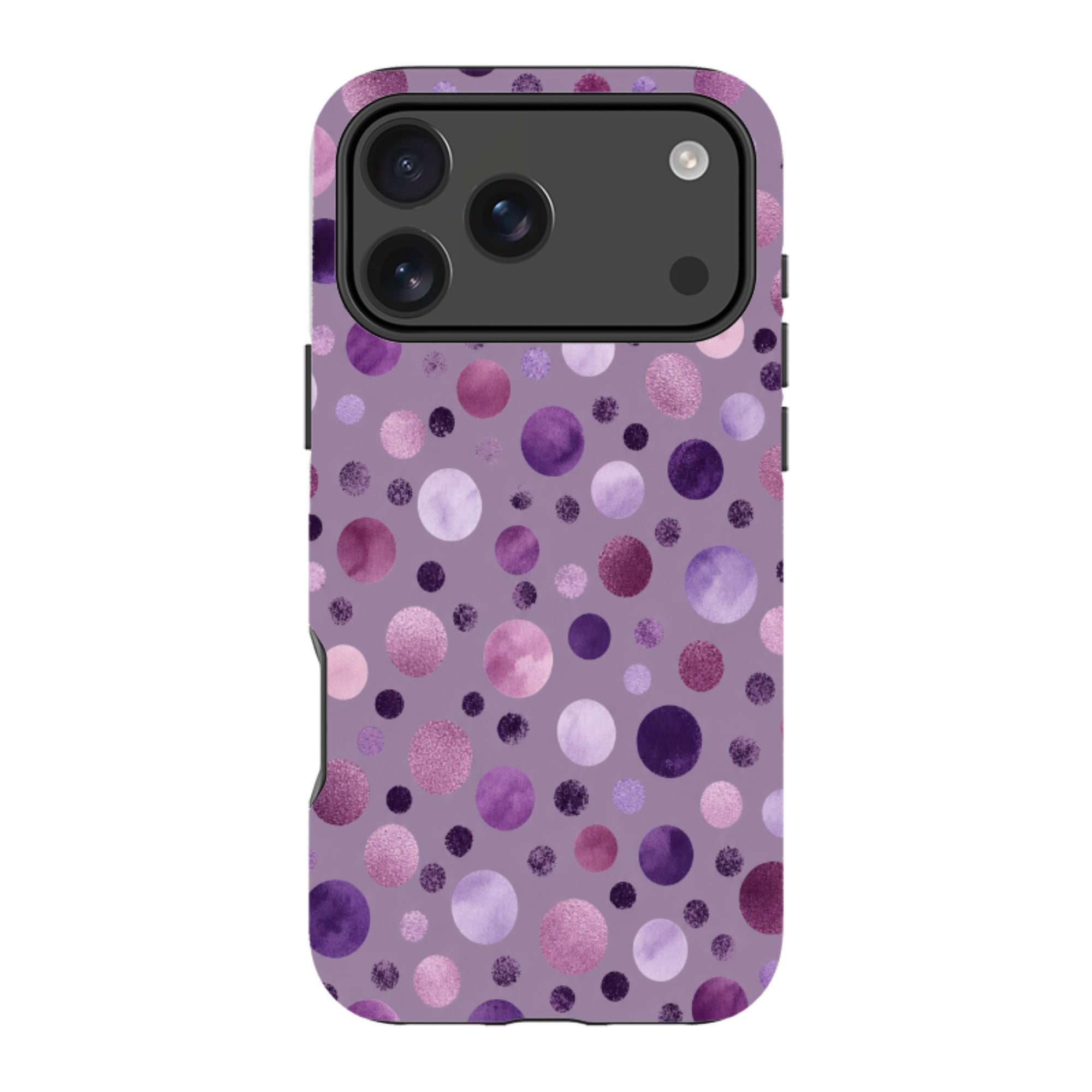 iPhone MagSafe Tough Case - Mauve Polka Dot