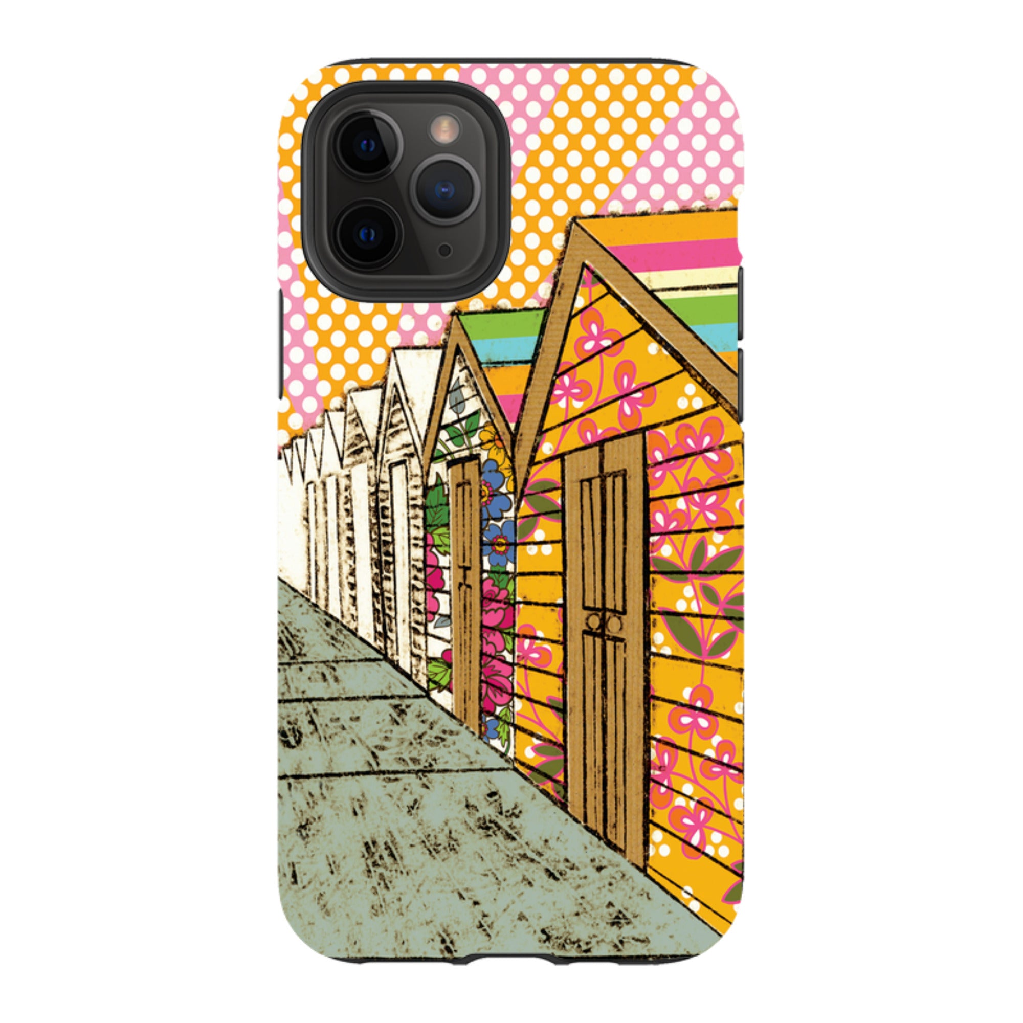 iPhone Tough Case - Beach Huts By Amelia Bowman