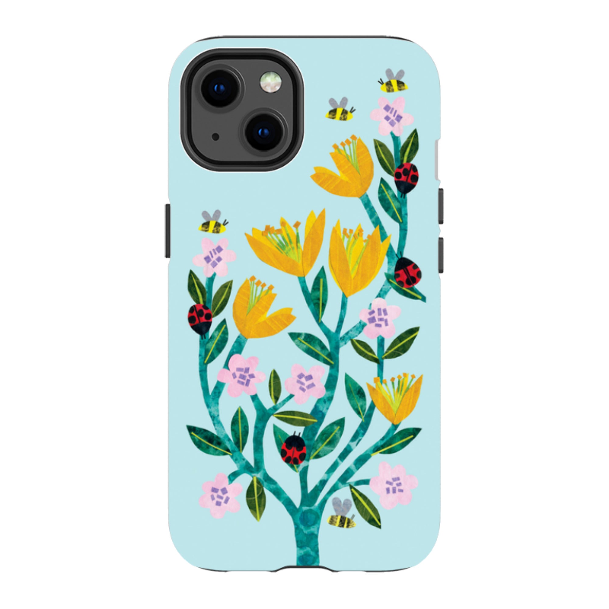 iPhone MagSafe Tough Case - Blossom and Ladybirds By Tracey English