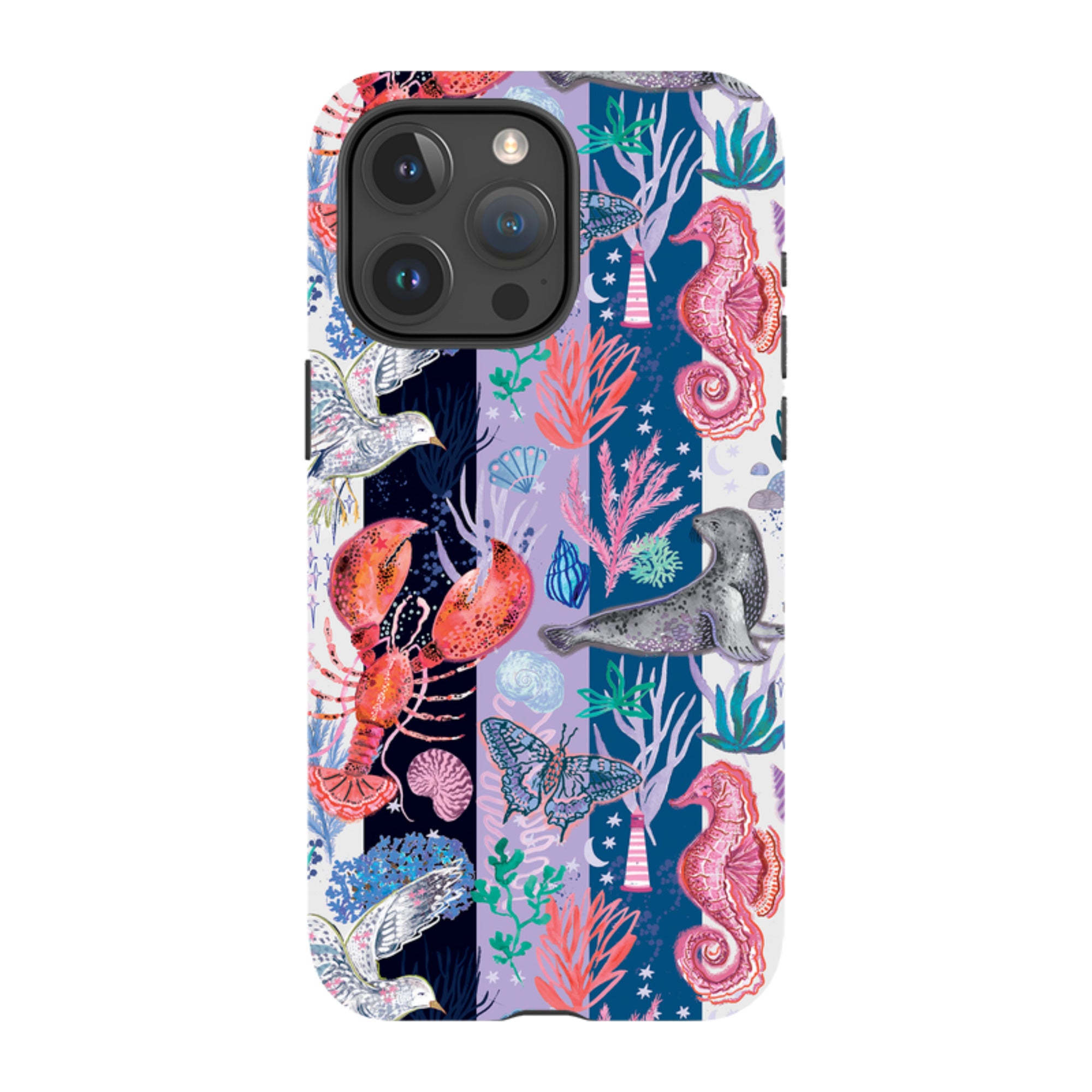 iPhone MagSafe Tough Case - Coastal Calling Stripe III By Emma Frances Grant
