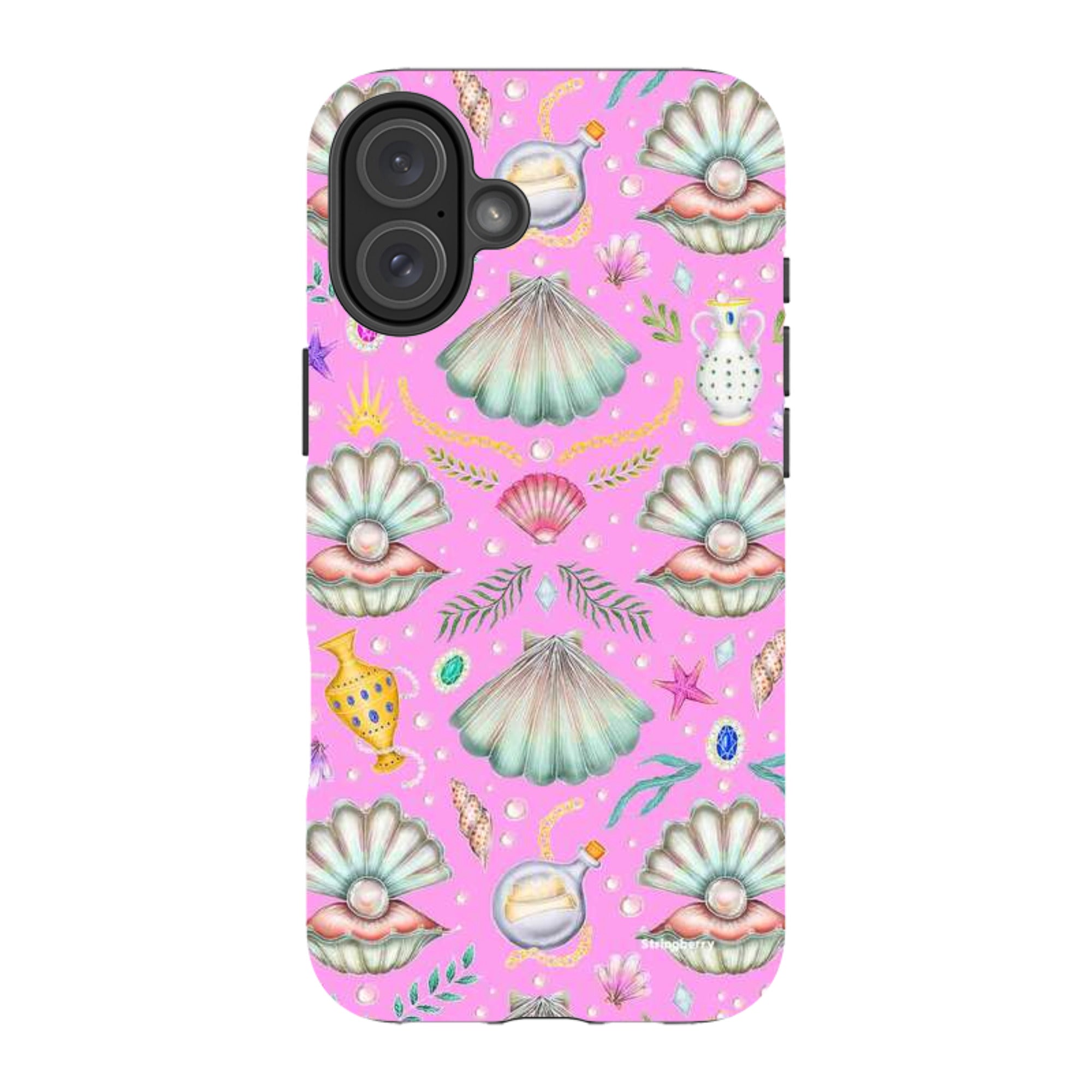 iPhone MagSafe Tough Case - Pearls Fantasy Candy Pink By Catherine Rowe