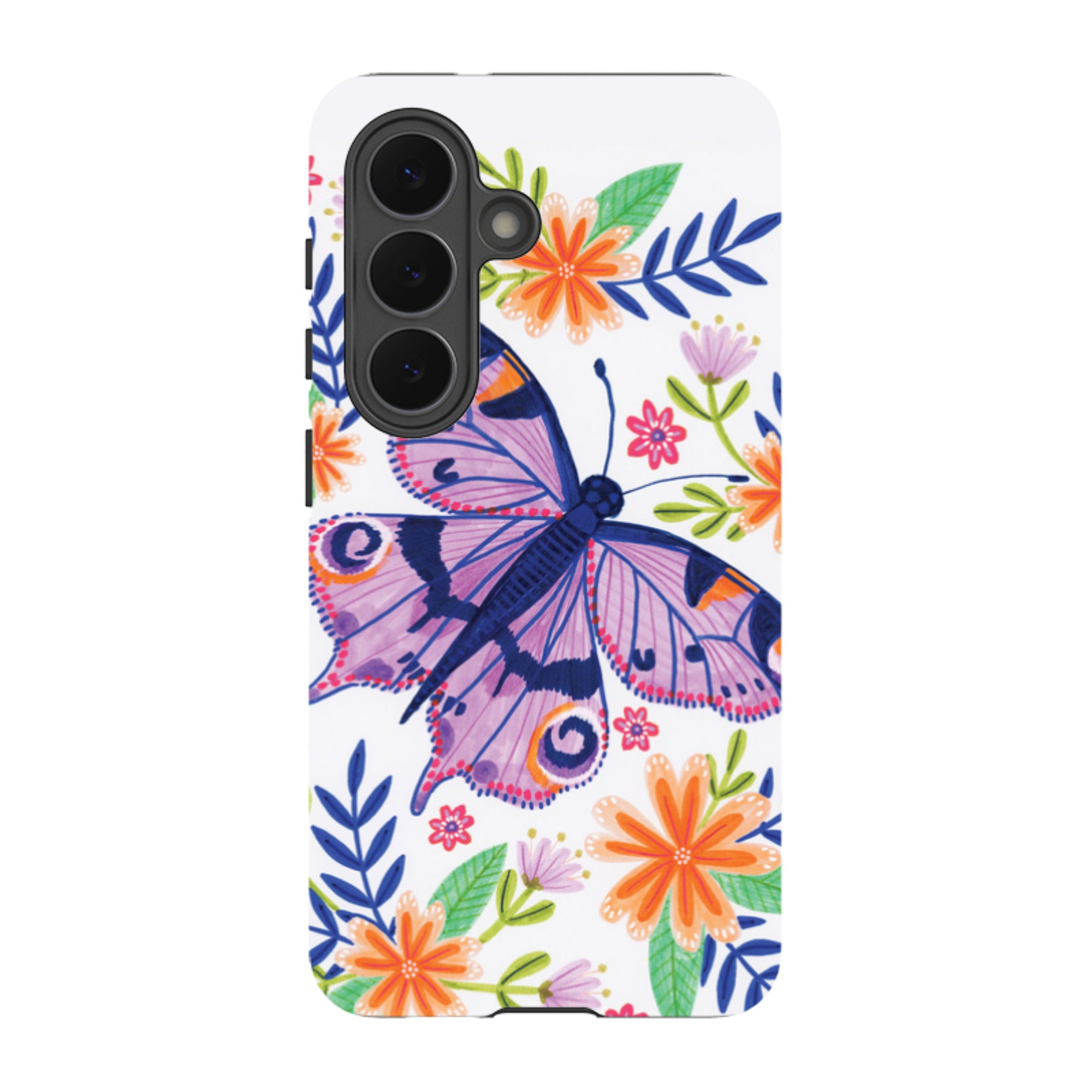 Samsung Tough Case - Floral Lilac Butterfly By Lee Foster Wilson