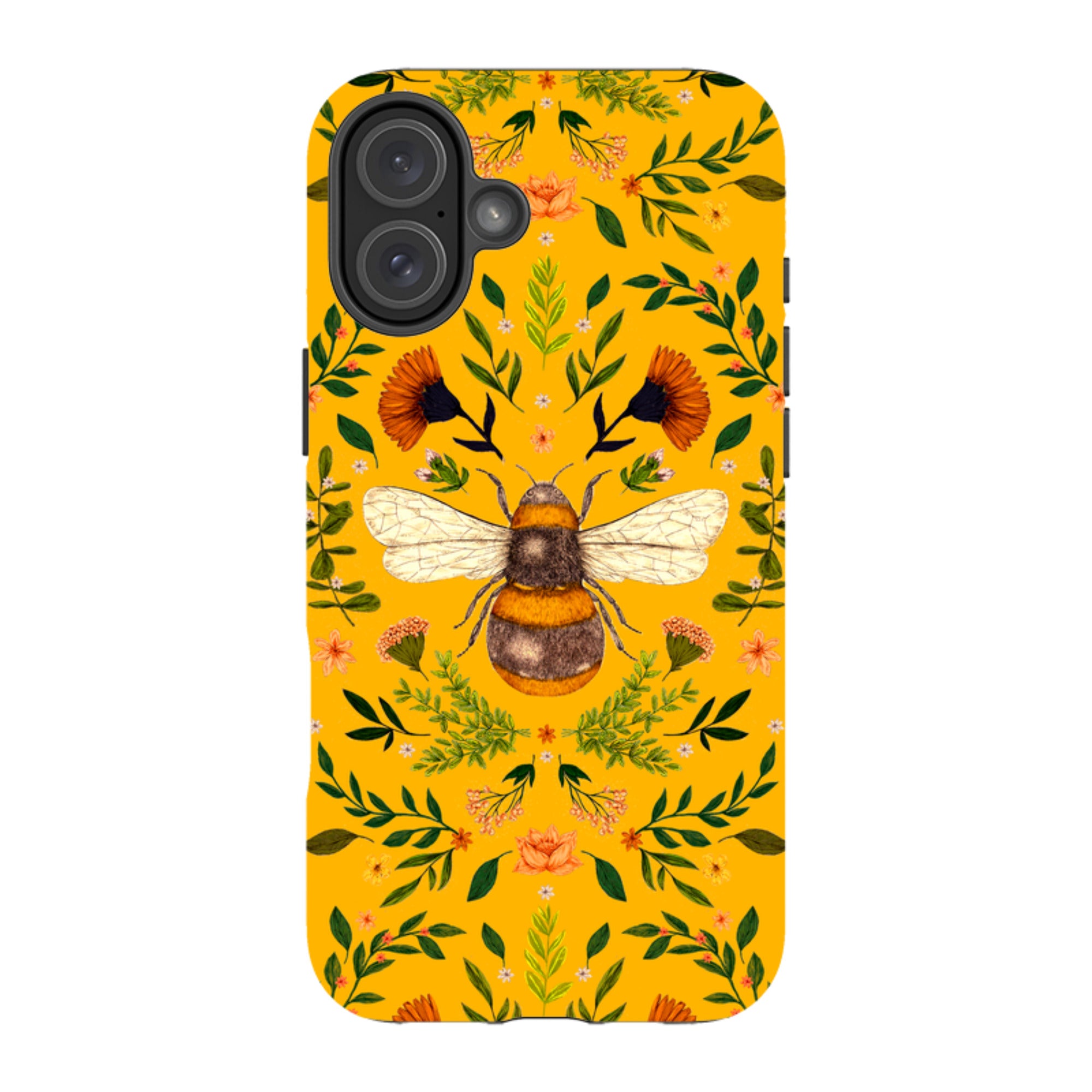 iPhone Tough Case - Botanical Bee Honey By Jade Mosinski