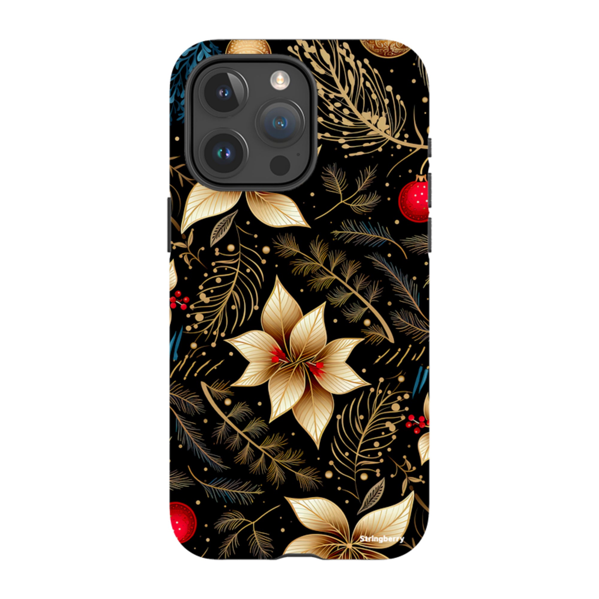 iPhone MagSafe Tough Case -  Golden Winter Floral
