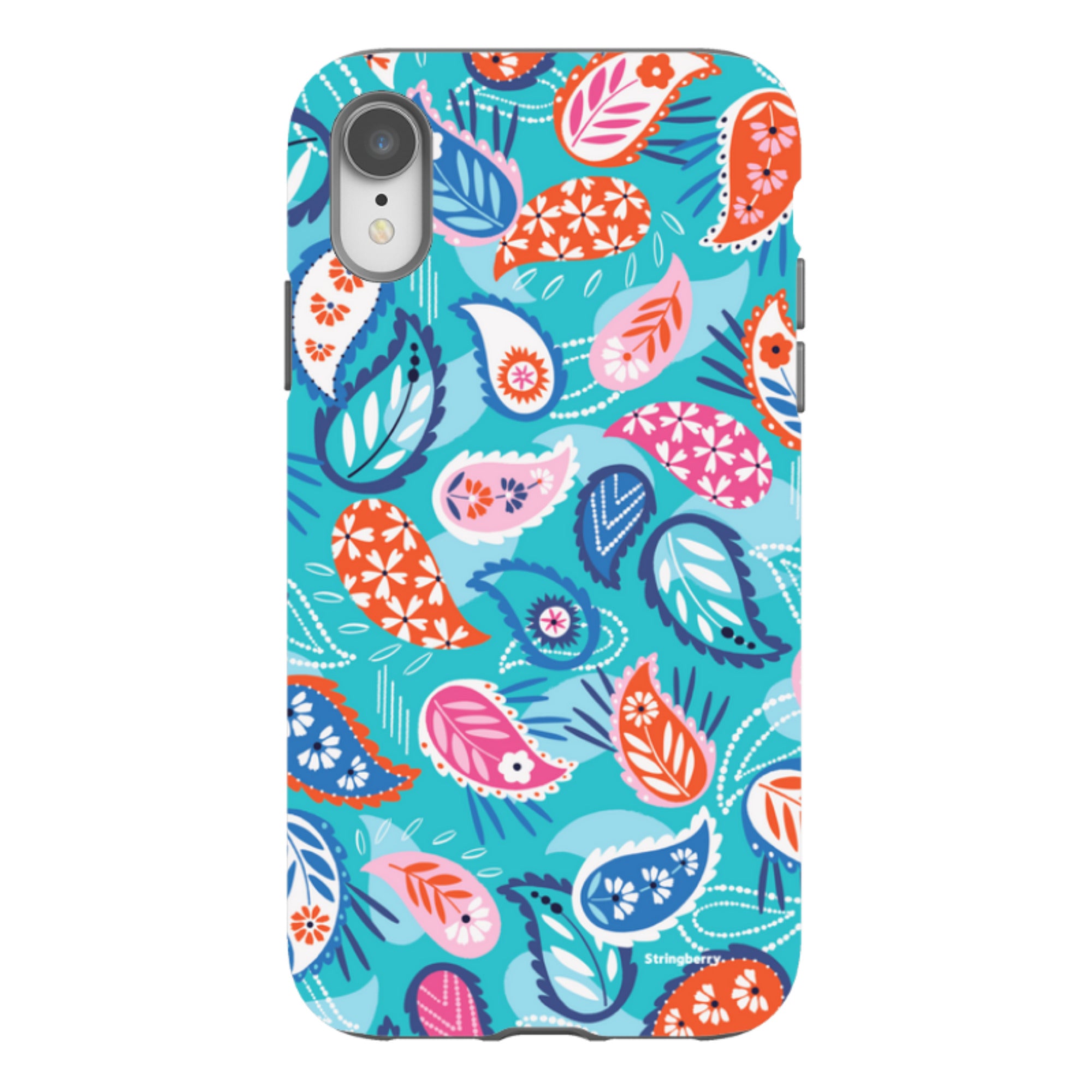 iPhone Tough Case - Paisley Blue By Ali Brookes