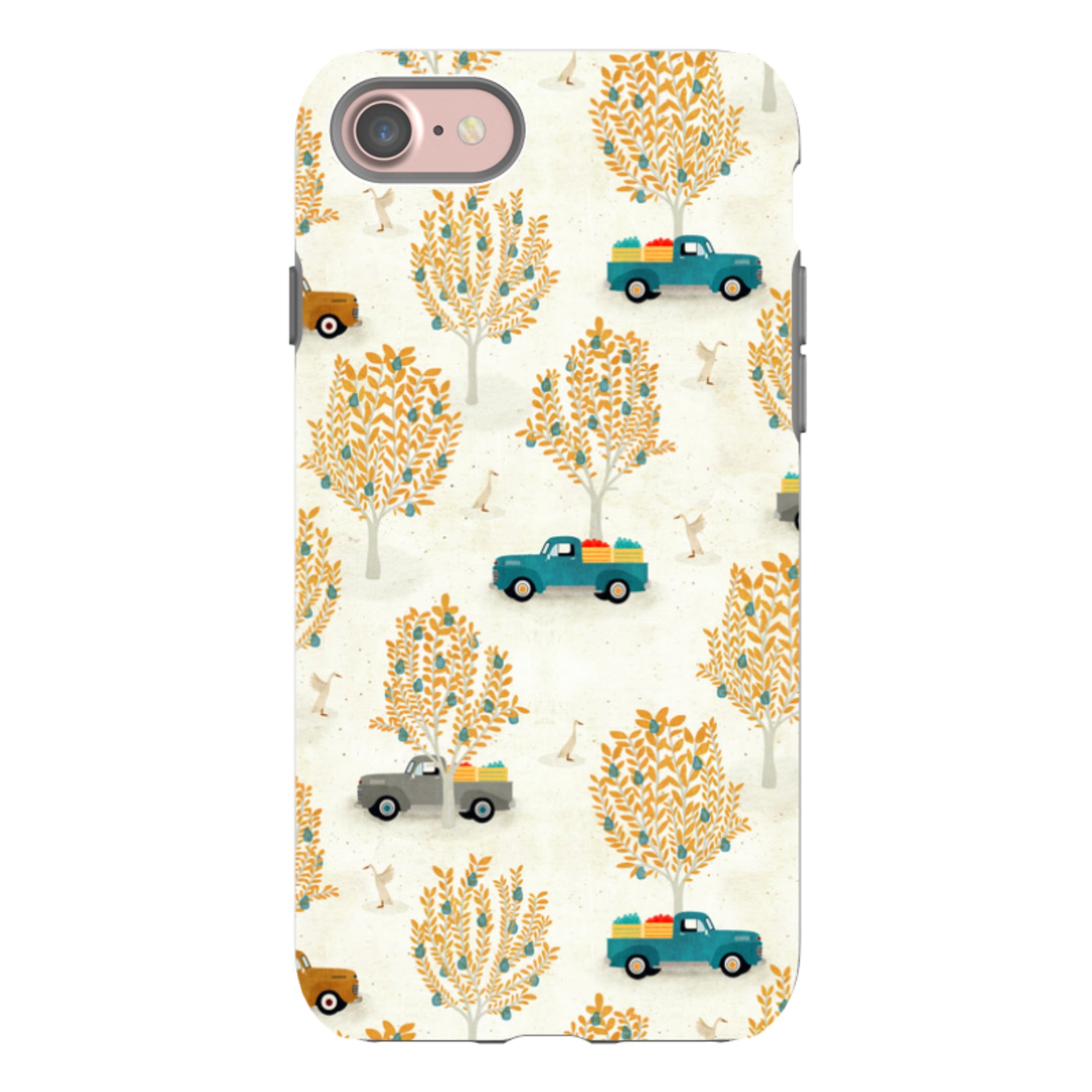 iPhone Tough Case - Pear Trees and Trucks By Katherine Quinn
