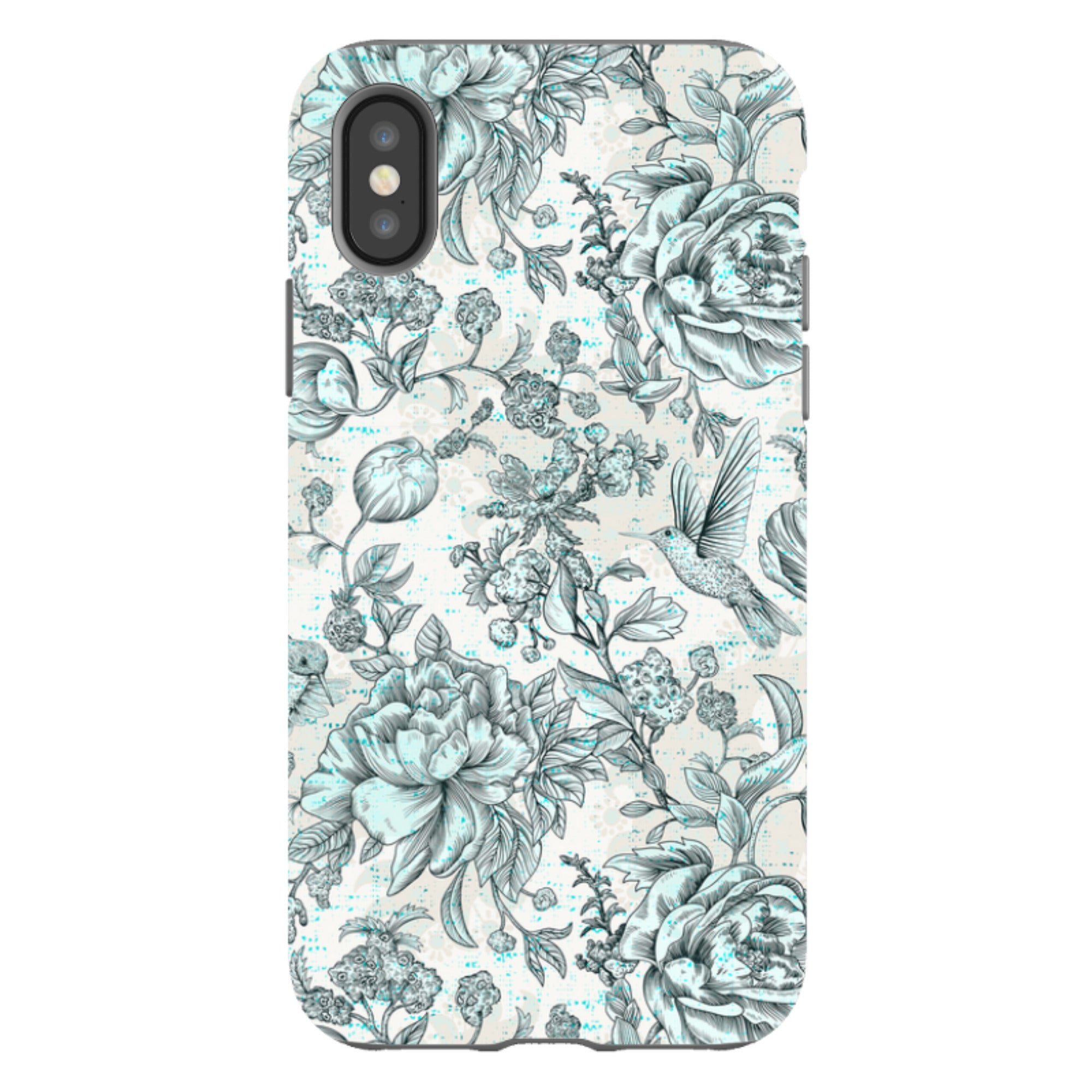 iPhone Tough Case - Blue Peonies