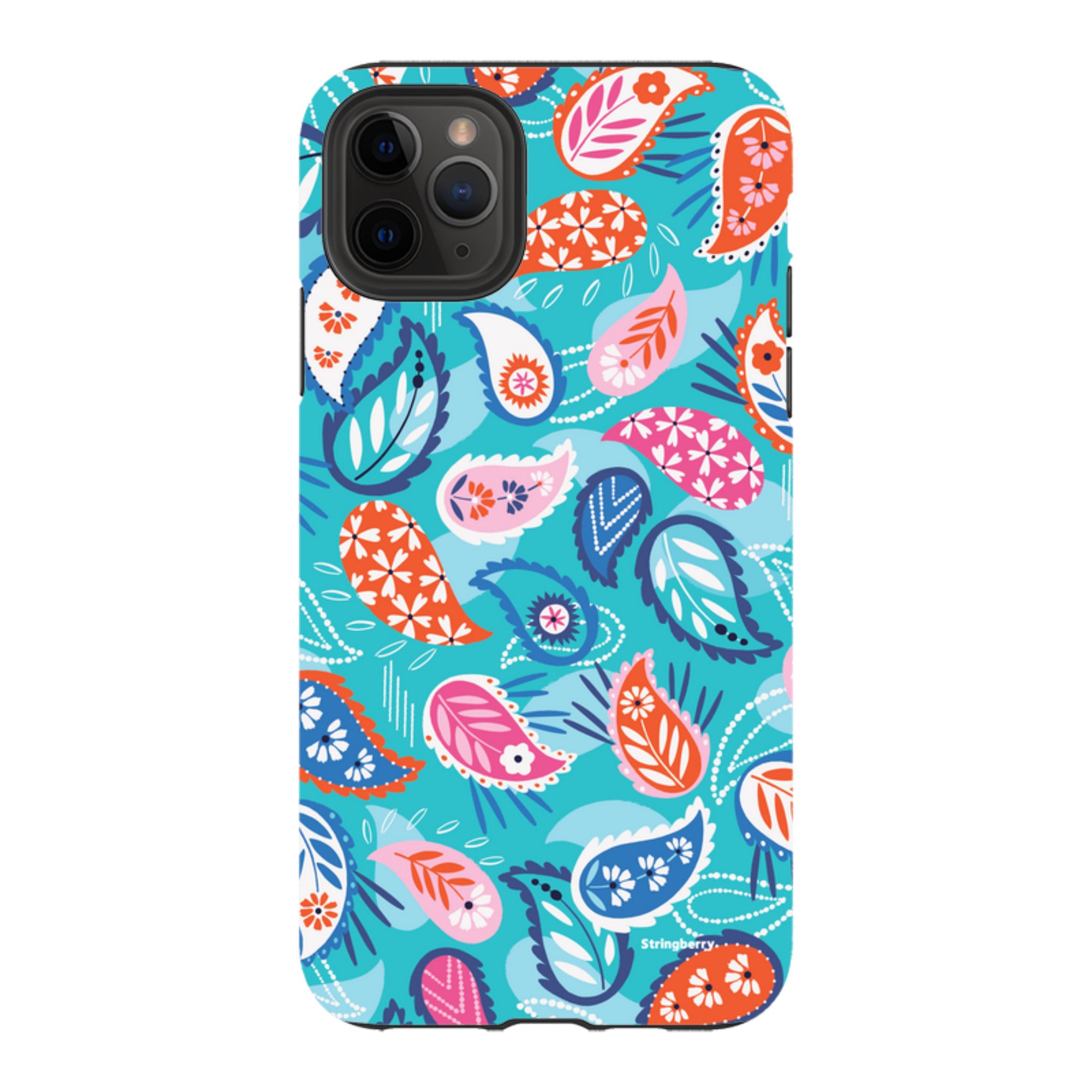 iPhone Tough Case - Paisley Blue By Ali Brookes