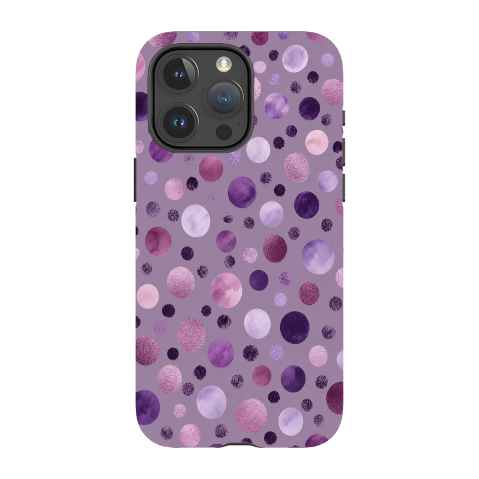 iPhone Tough Case - Mauve Polka Dot