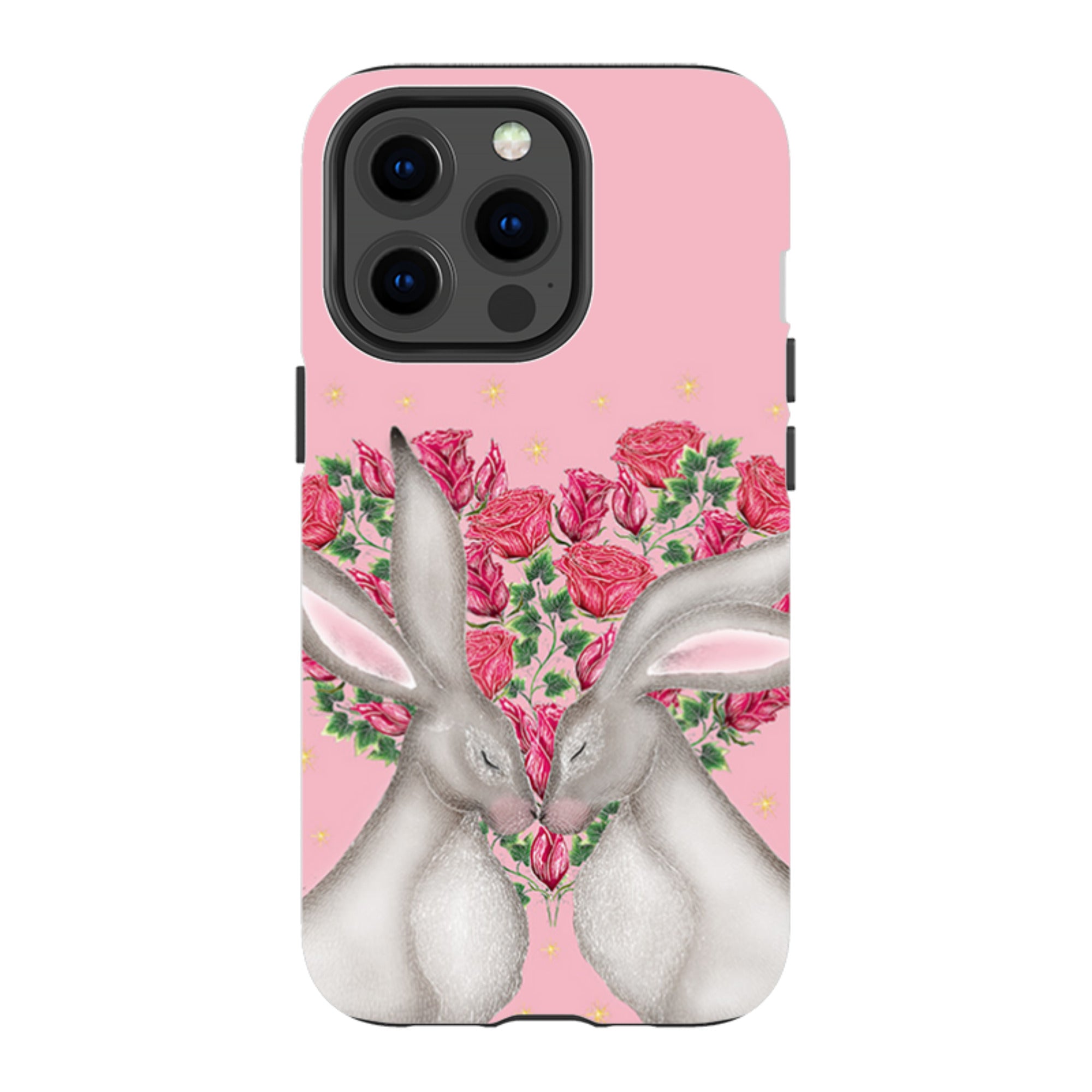 iPhone MagSafe Tough Case -  White Hares Rose Heart By Catherine Rowe