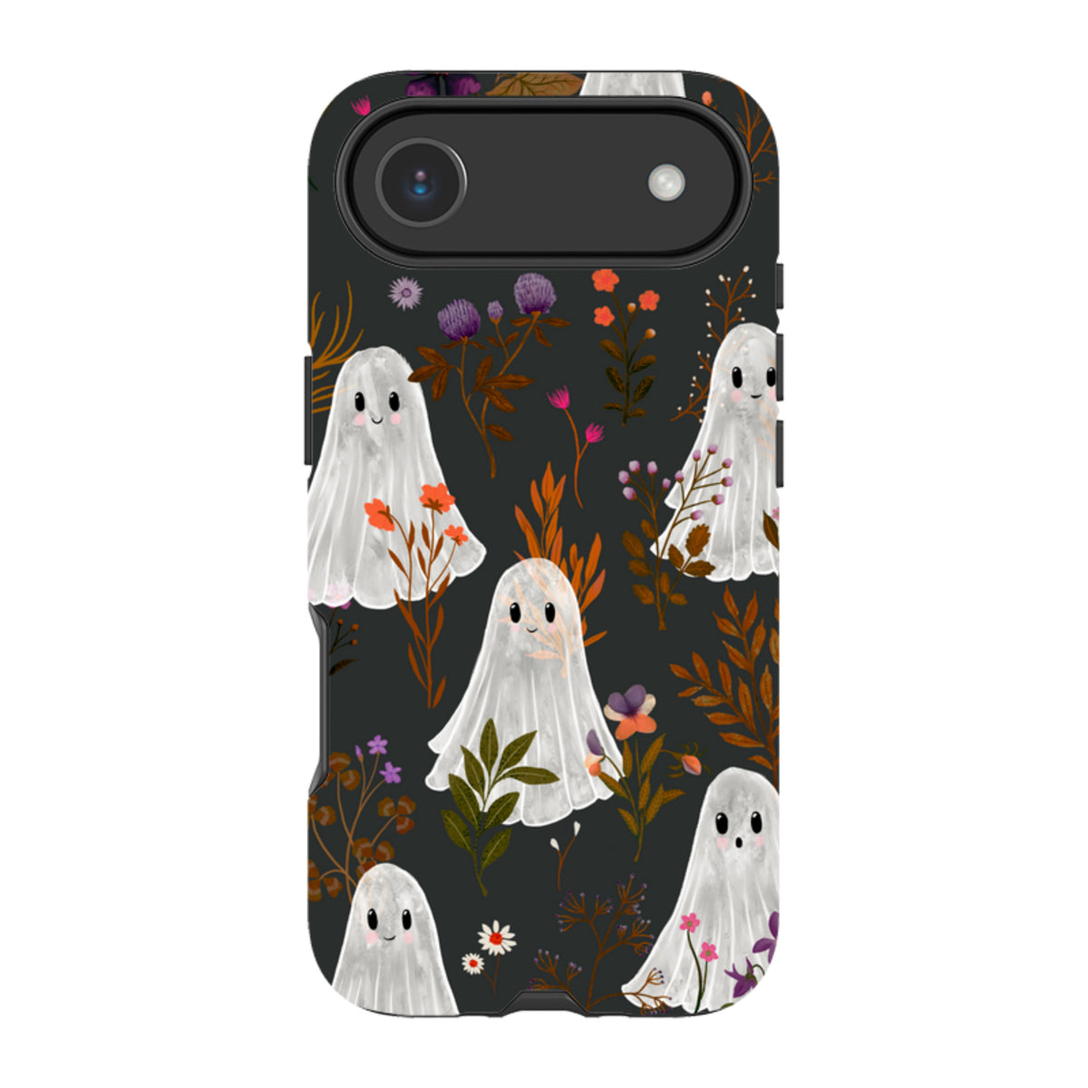 iPhone Tough Case - Ghost in the Garden - Charcoal By Katherine Quinn
