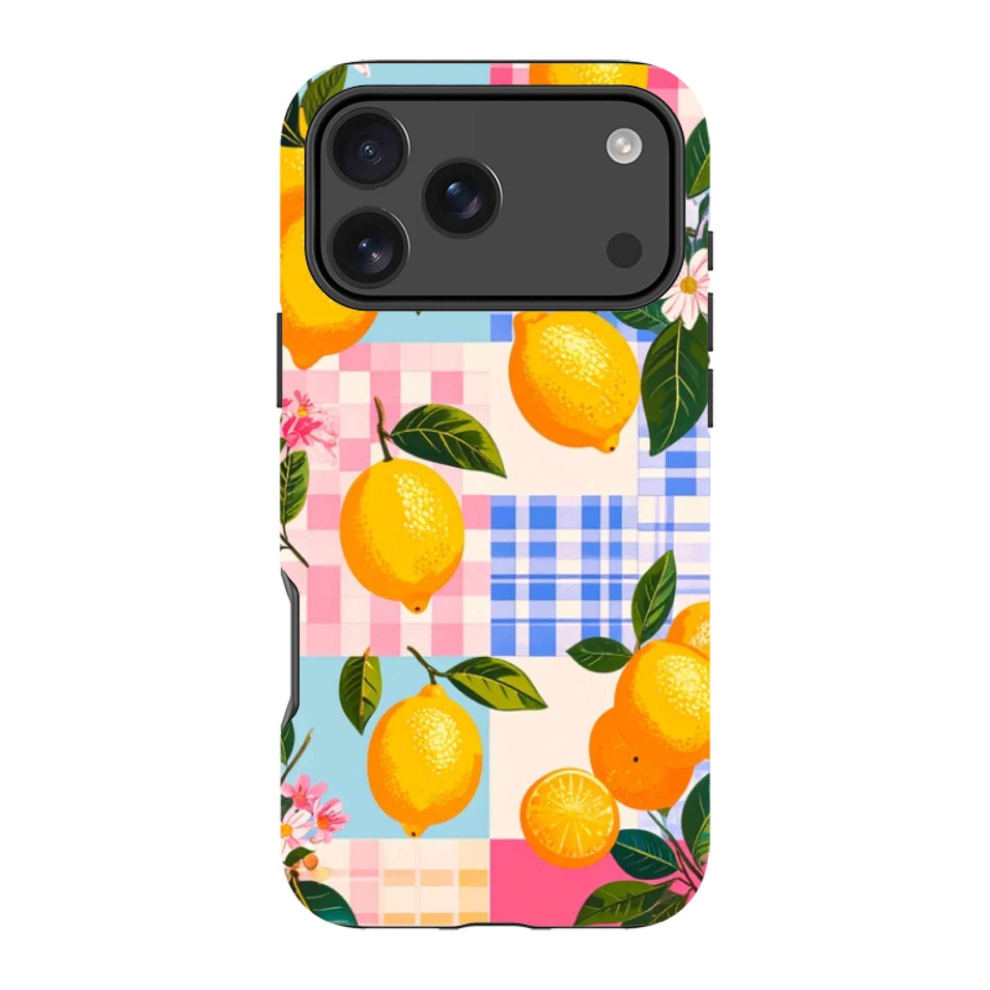 iPhone MagSafe Tough Case - Lemons and Checks