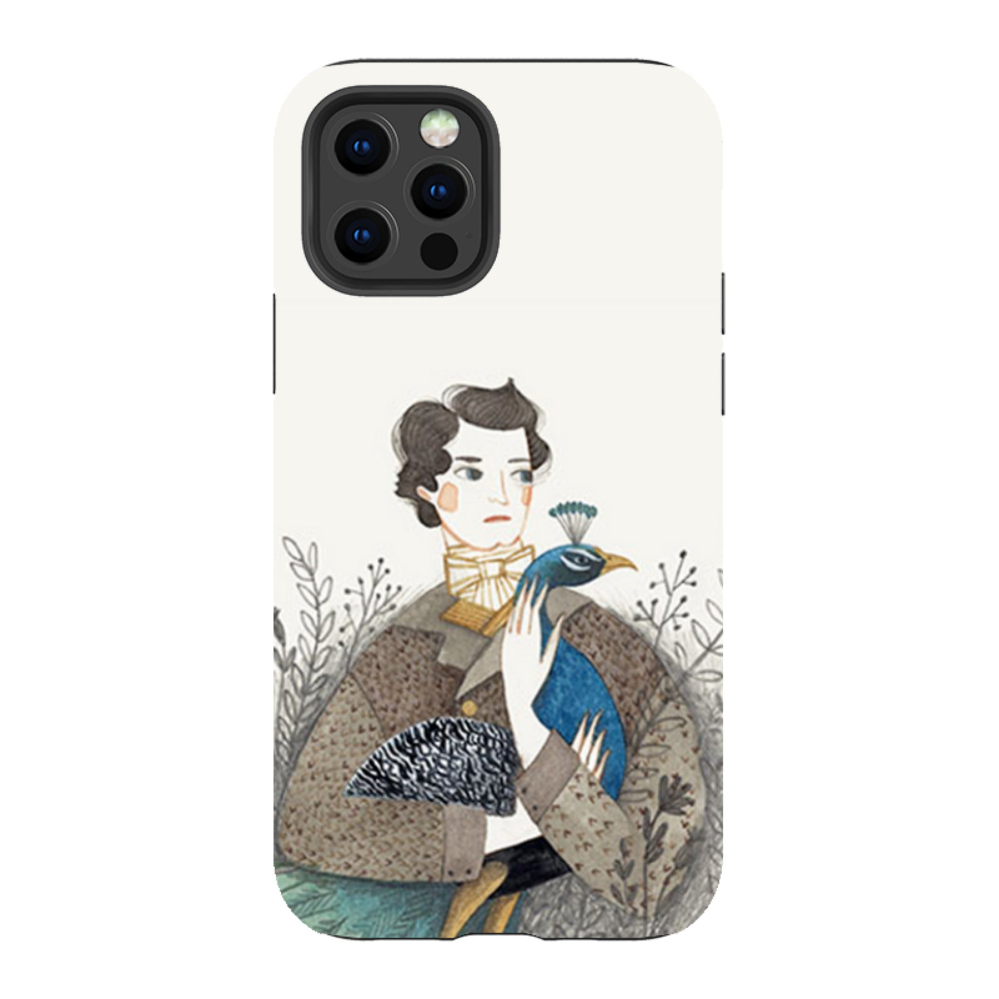 iPhone Tough Case - Man With Peacock By Meghann Rader