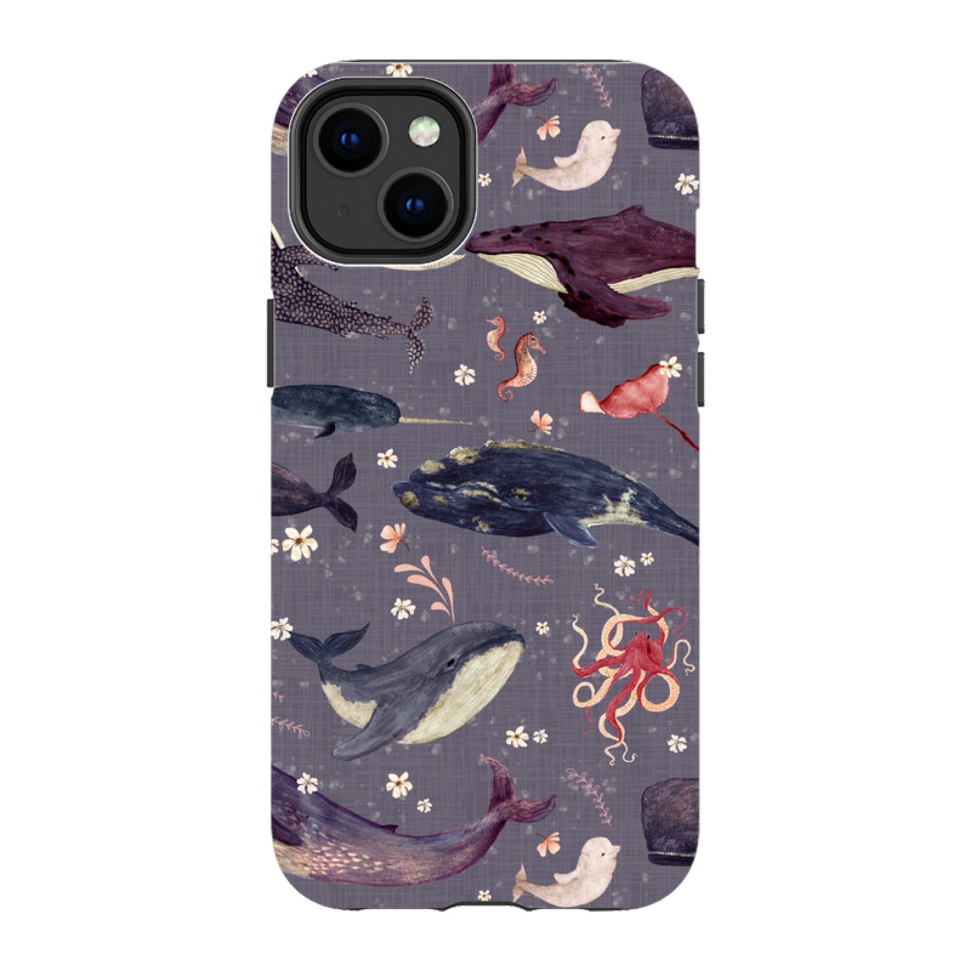 iPhone Tough Case - Whale Song Lavender By Katherine Quinn