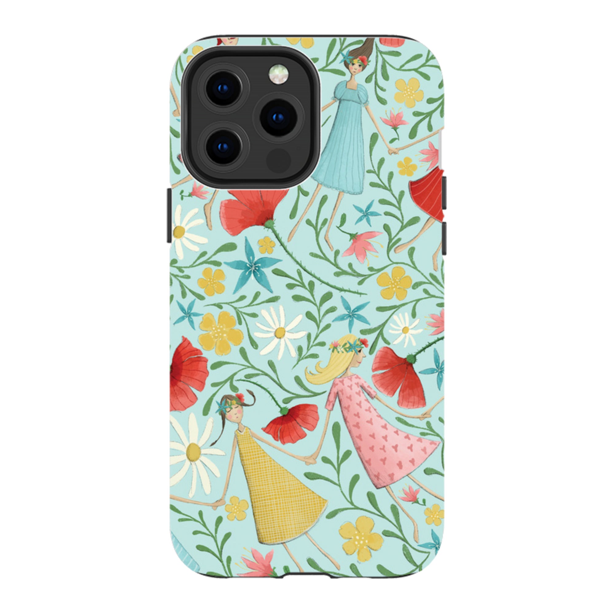 iPhone Tough Case - Midsummer Dance Blue By Maja Lindberg