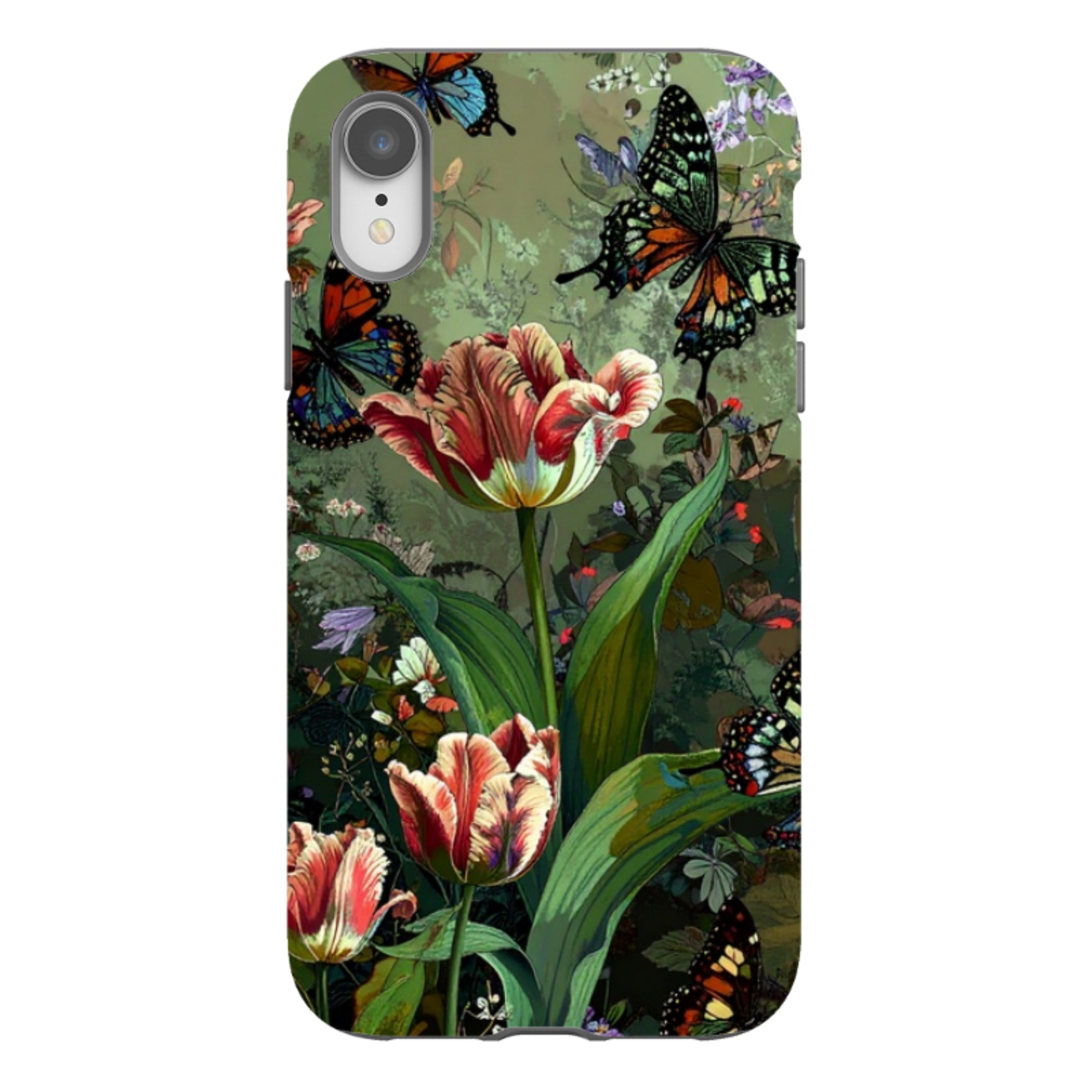iPhone Tough Case - Green Vyne Butterflies