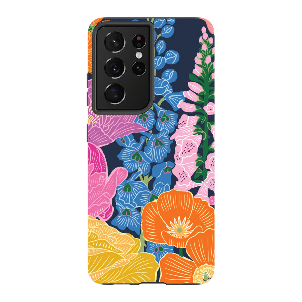 Samsung Tough Case - Flower Garden Navy By Kate Heiss