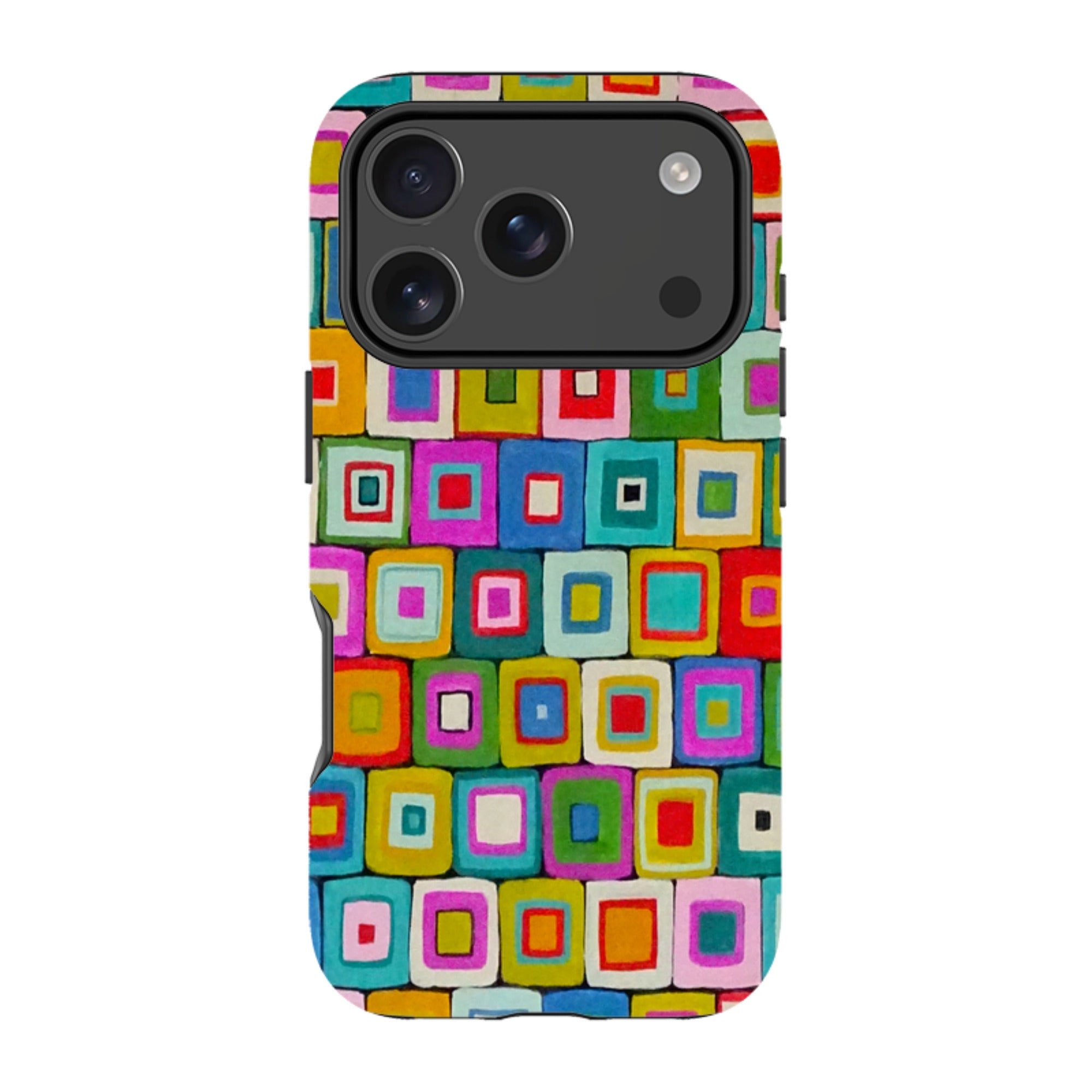 iPhone Tough Case - Atelier Blanket Squares Bright By Sarah Campbell