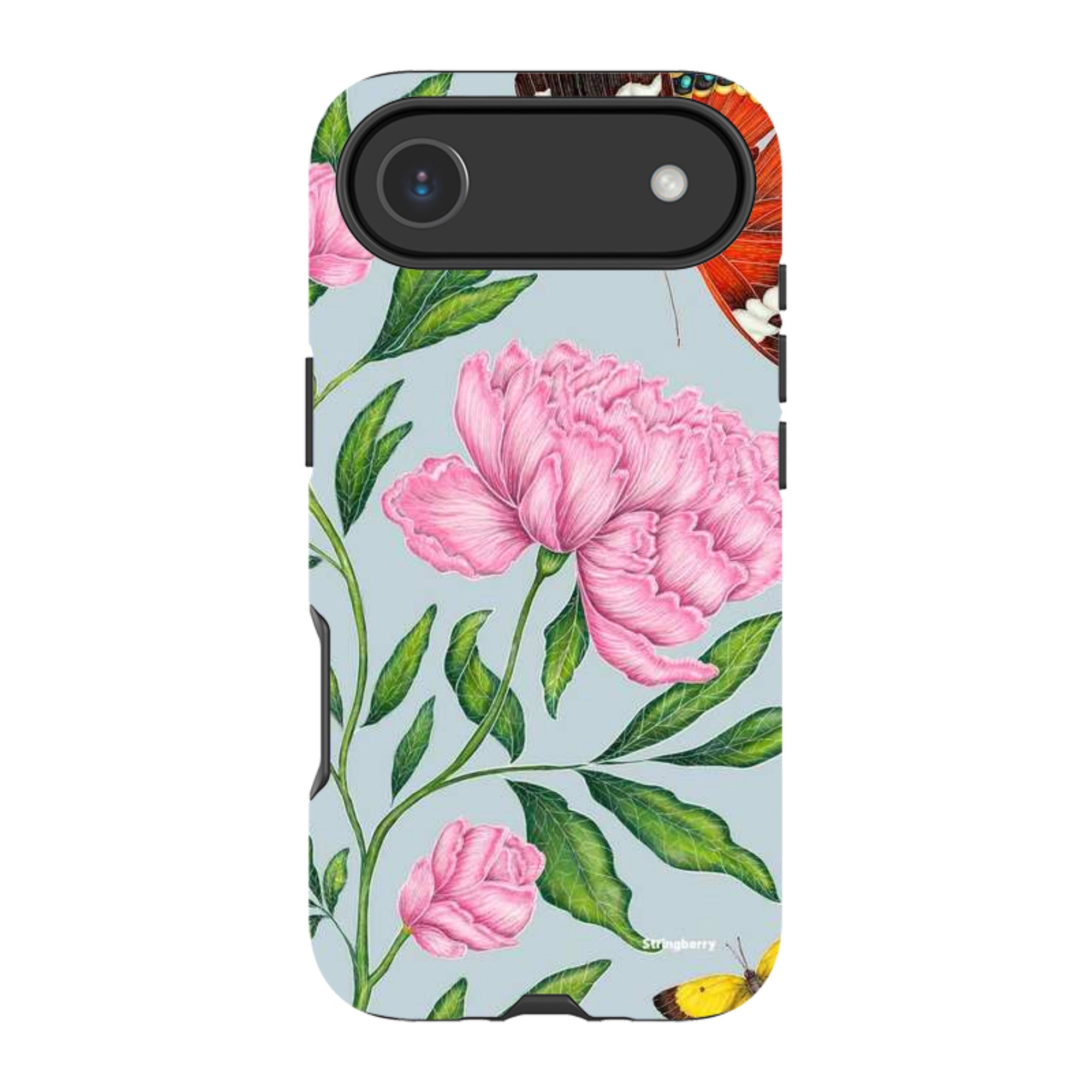iPhone MagSafe Tough Case - Butterflies and Peonies By Catherine Rowe