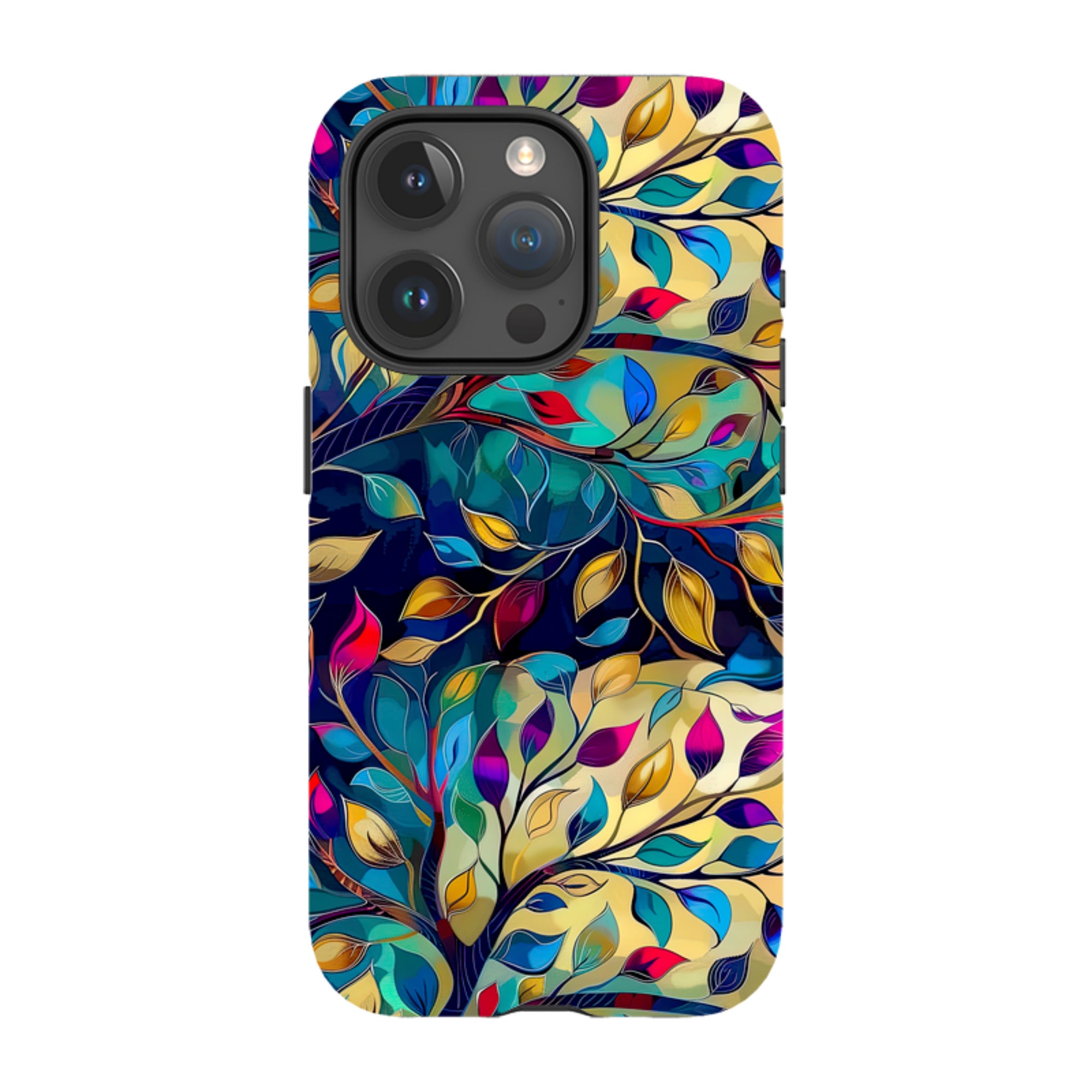 iPhone MagSafe Tough Case - Teal Leaves