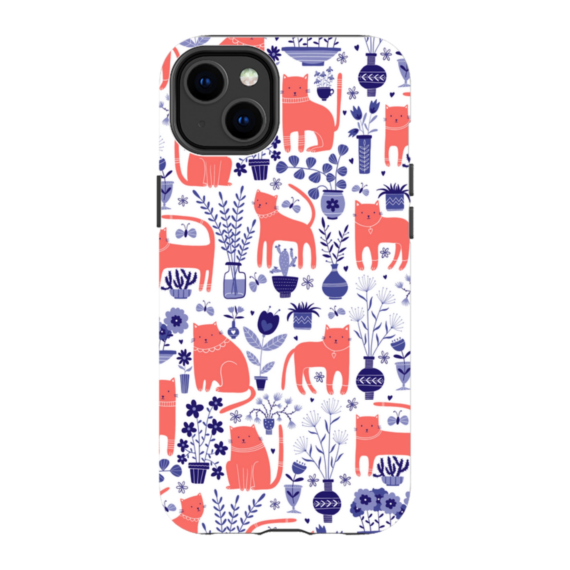 iPhone MagSafe Tough Case -  Coral Cats By Suzy Taylor