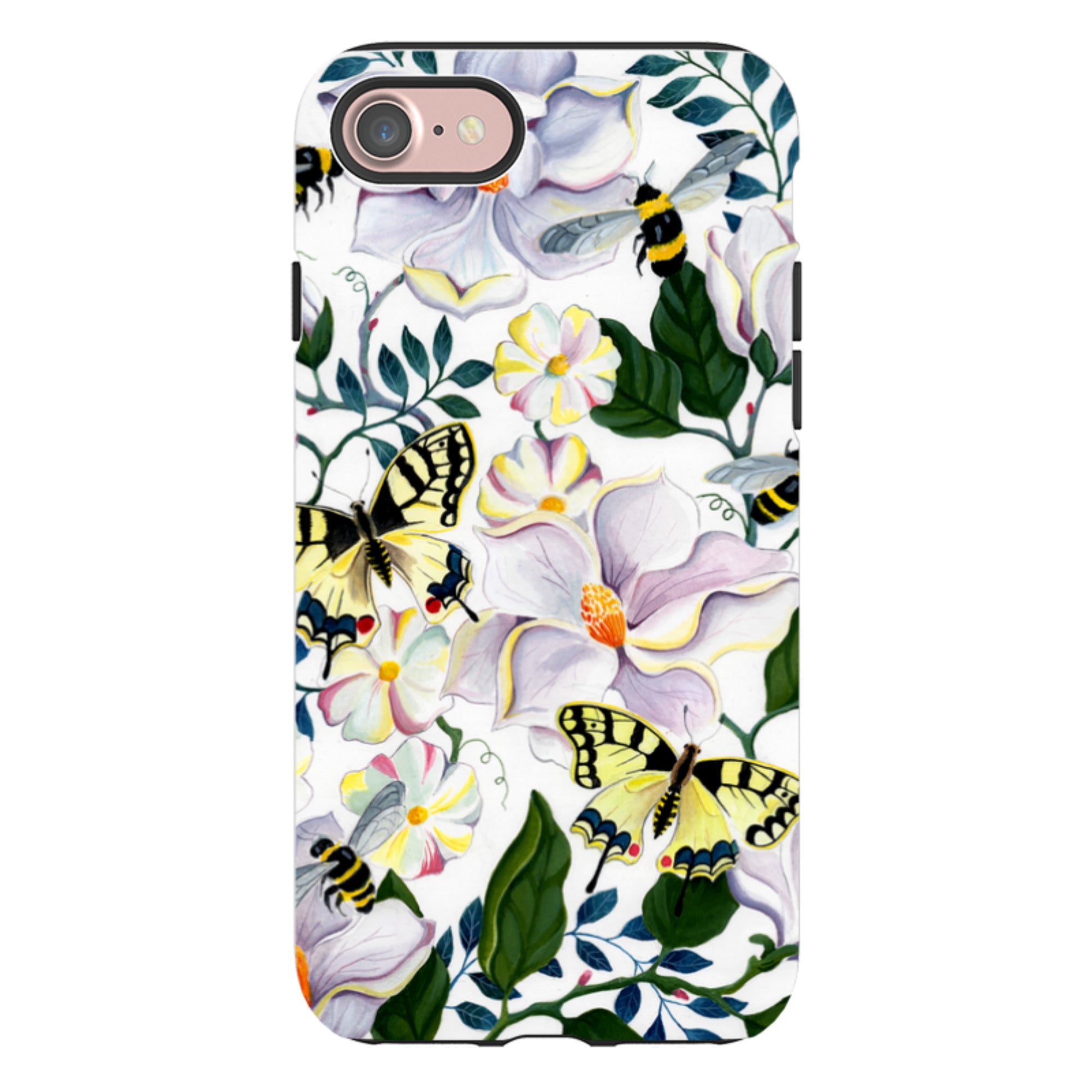 iPhone Tough Case - Bees And Magnolia By Bex Parkin