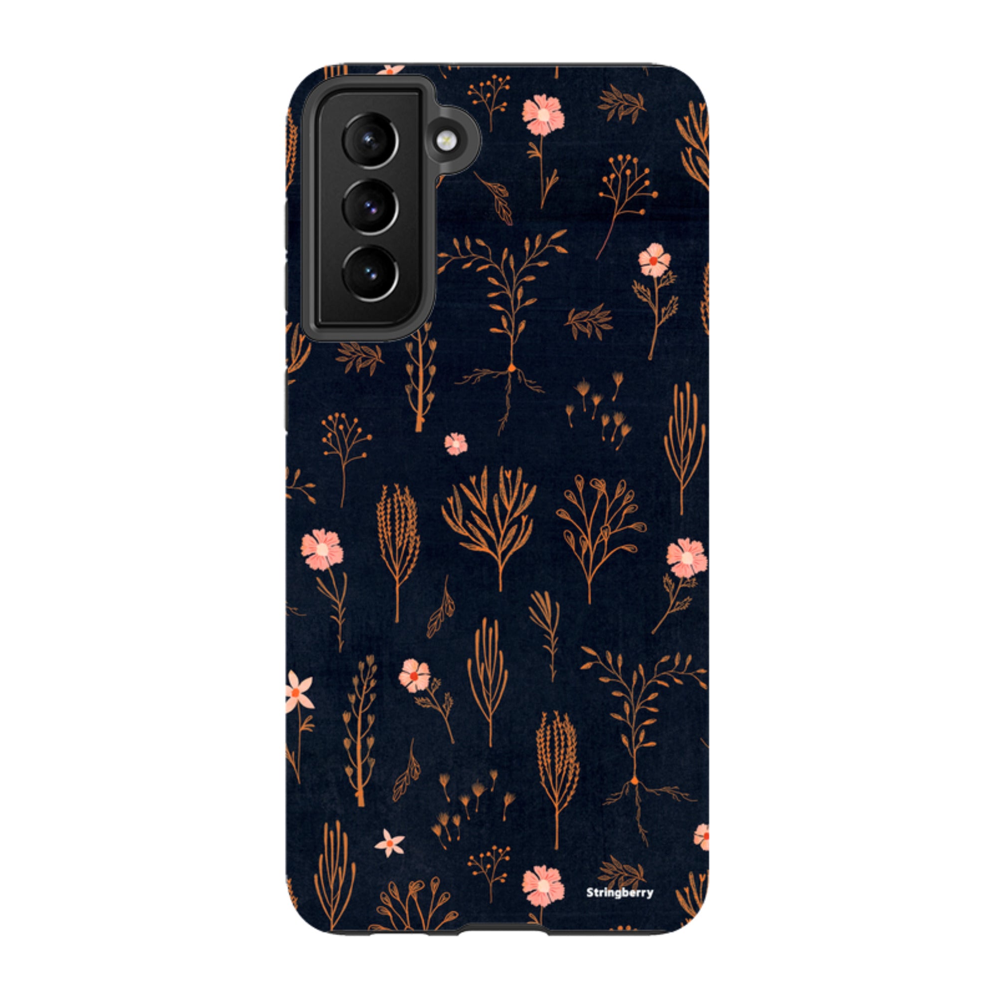 Samsung Tough Case - Floral Light Orange And Pink By Katherine Quinn