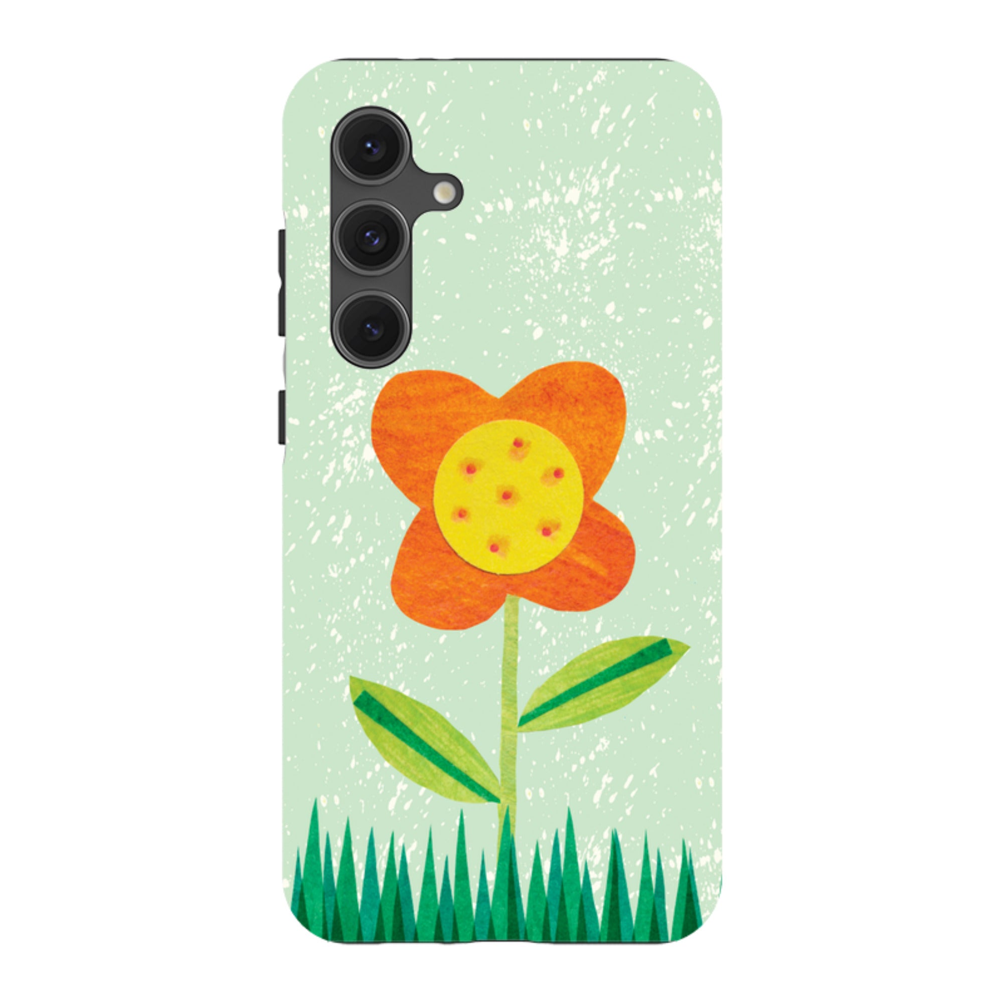 Samsung Tough Case - Orange Flower By Tracey English
