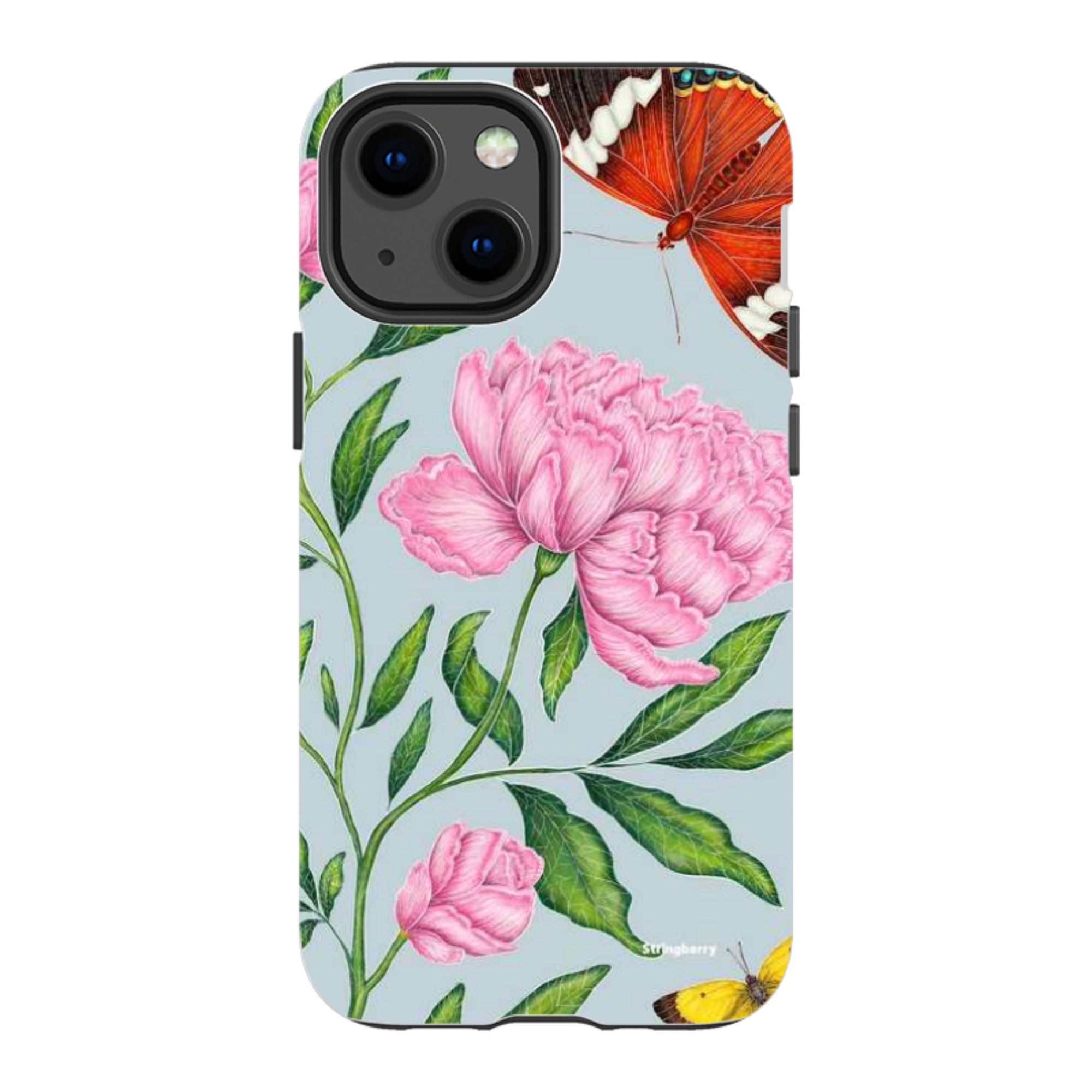 iPhone Tough Case - Butterflies And Peonies By Catherine Rowe
