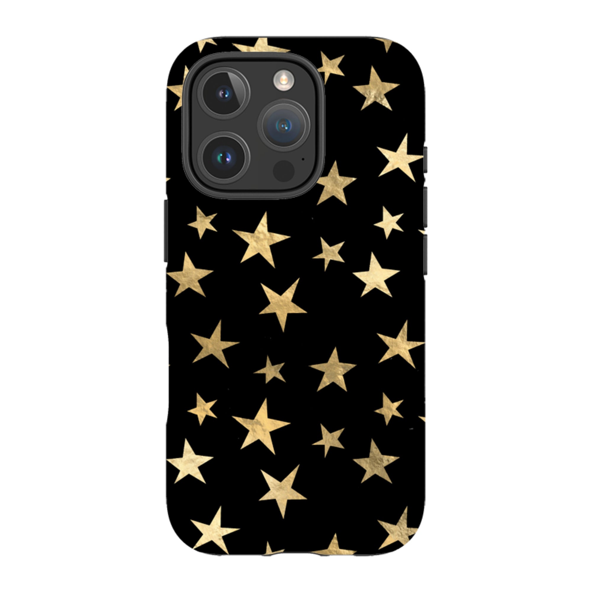iPhone Tough Case - Black and Gold Stars