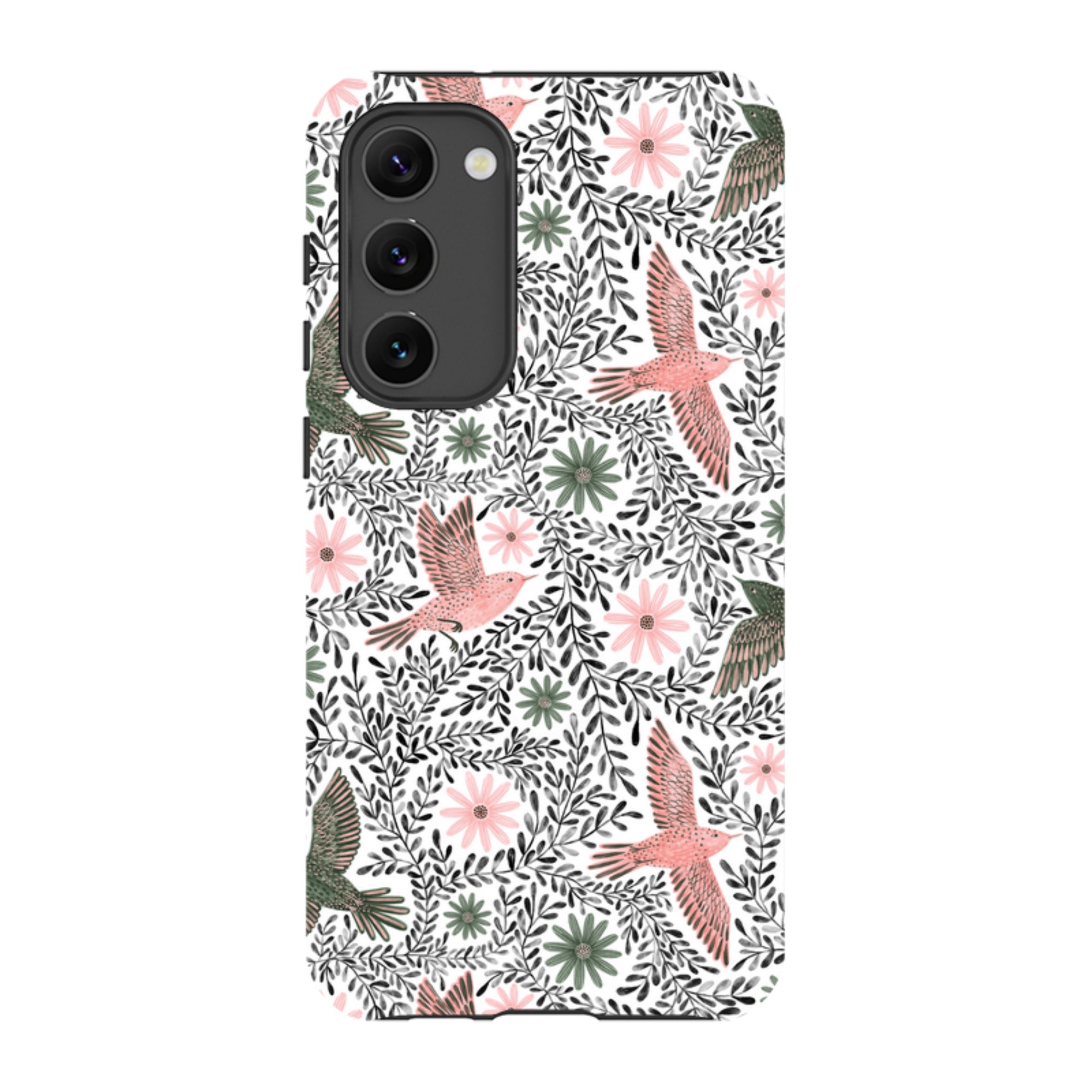 Samsung Tough Case - Bird Pattern Black By Lee Foster Wilson