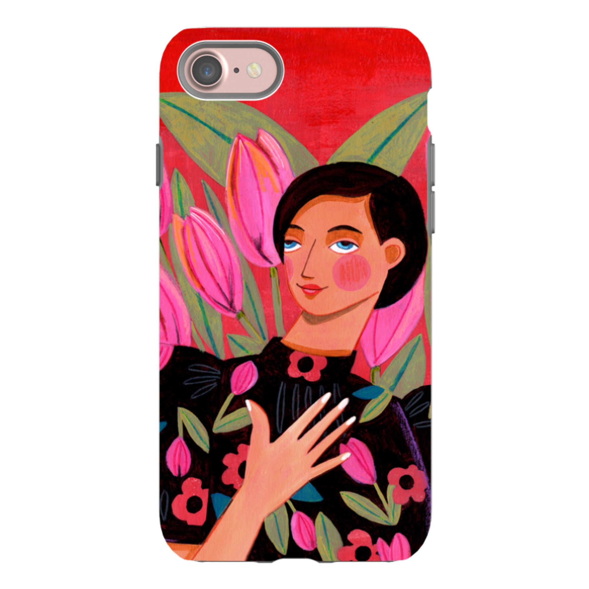 iPhone Tough Case - Tulip Woman By Caroline Bonne Muller