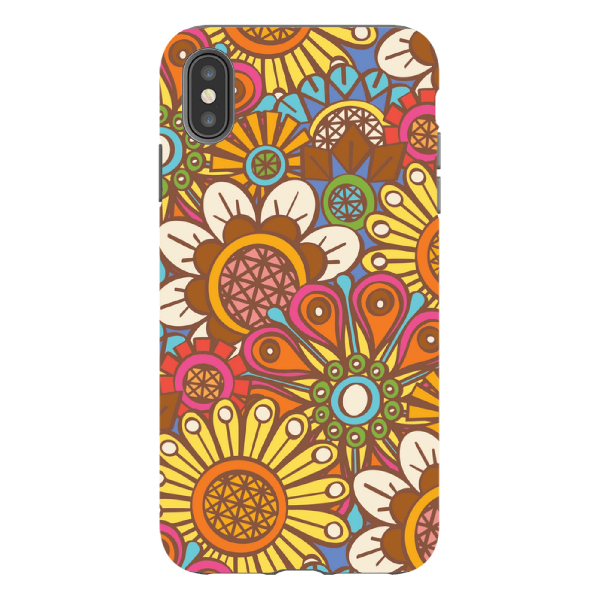 iPhone Tough Case - Retro Posy Brights By Amelia Bowman