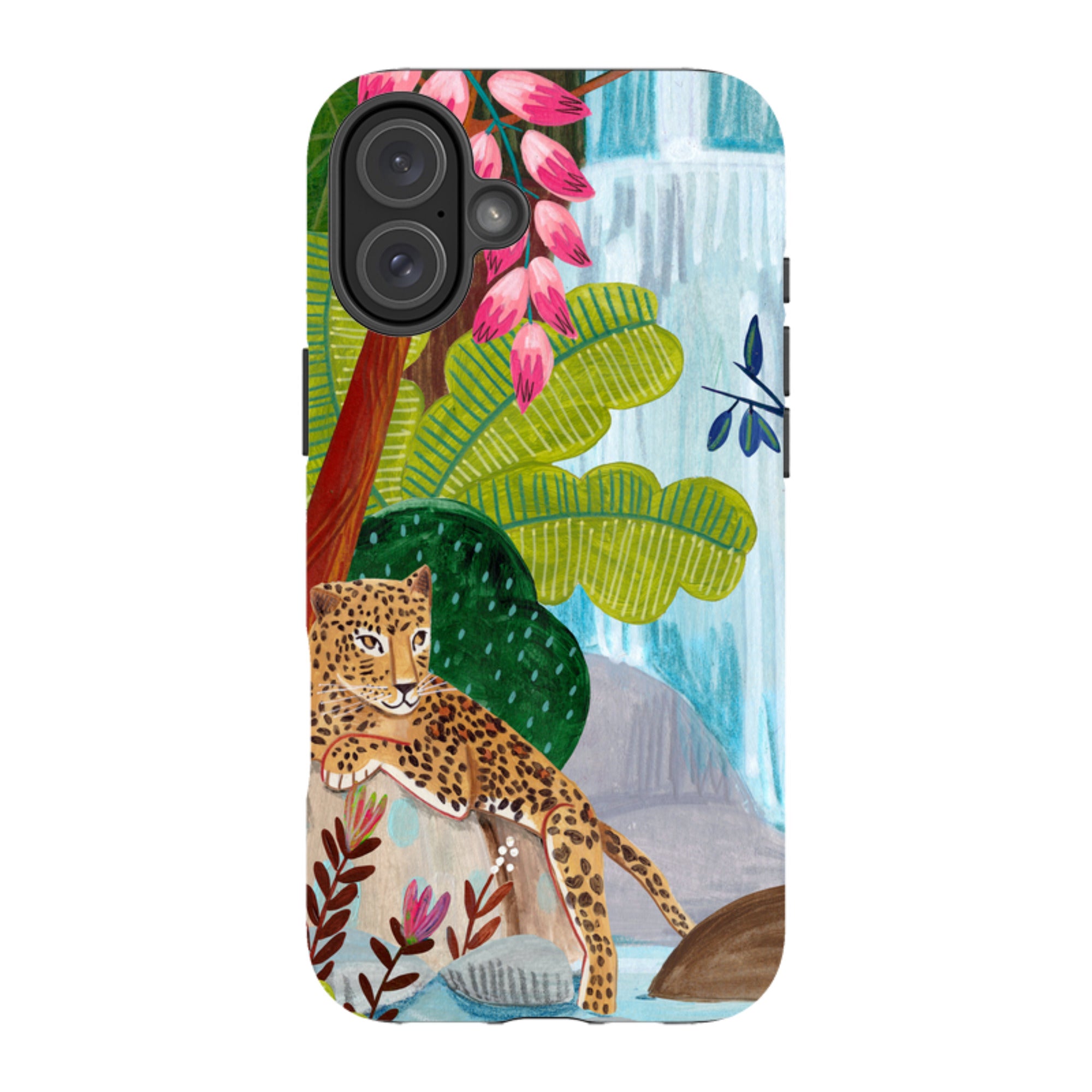 iPhone Tough Case - Waterfall Leopard By Caroline Bonne Muller