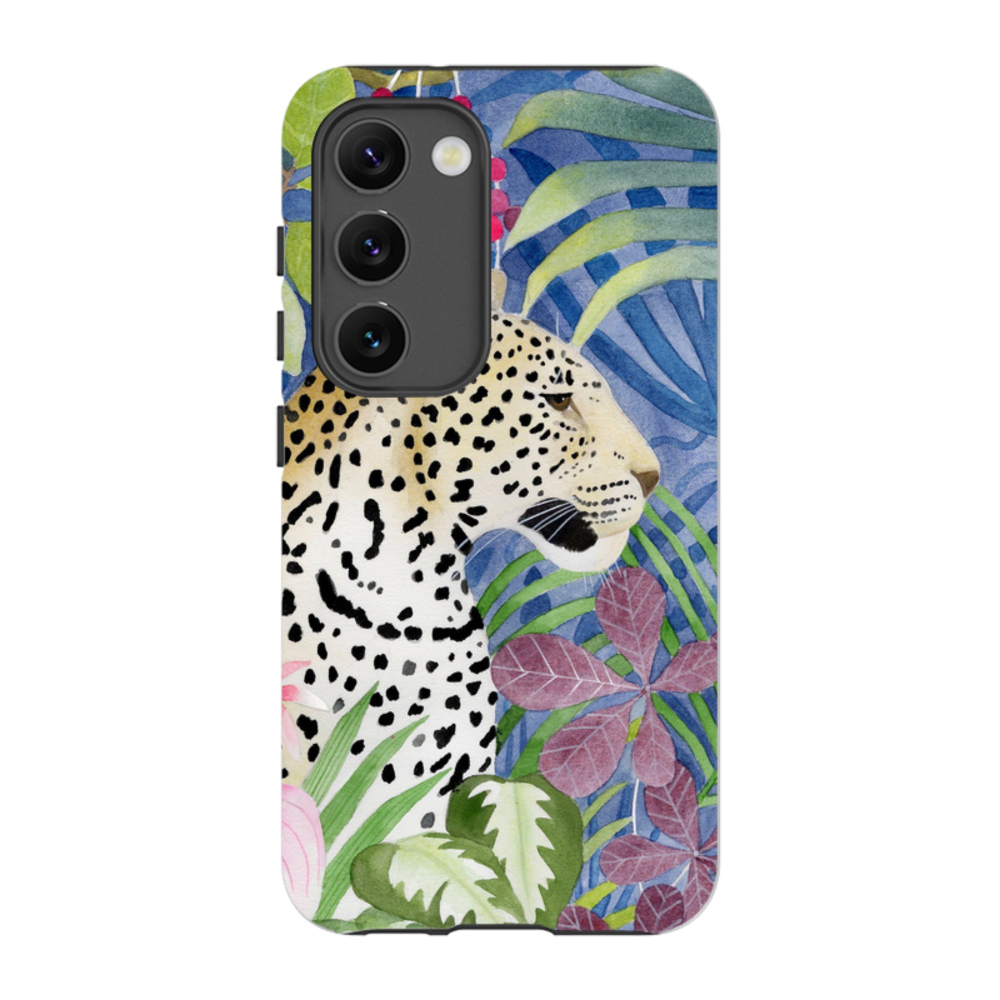 Samsung Tough Case - Blue Jungle Leopard By Bex Parkin