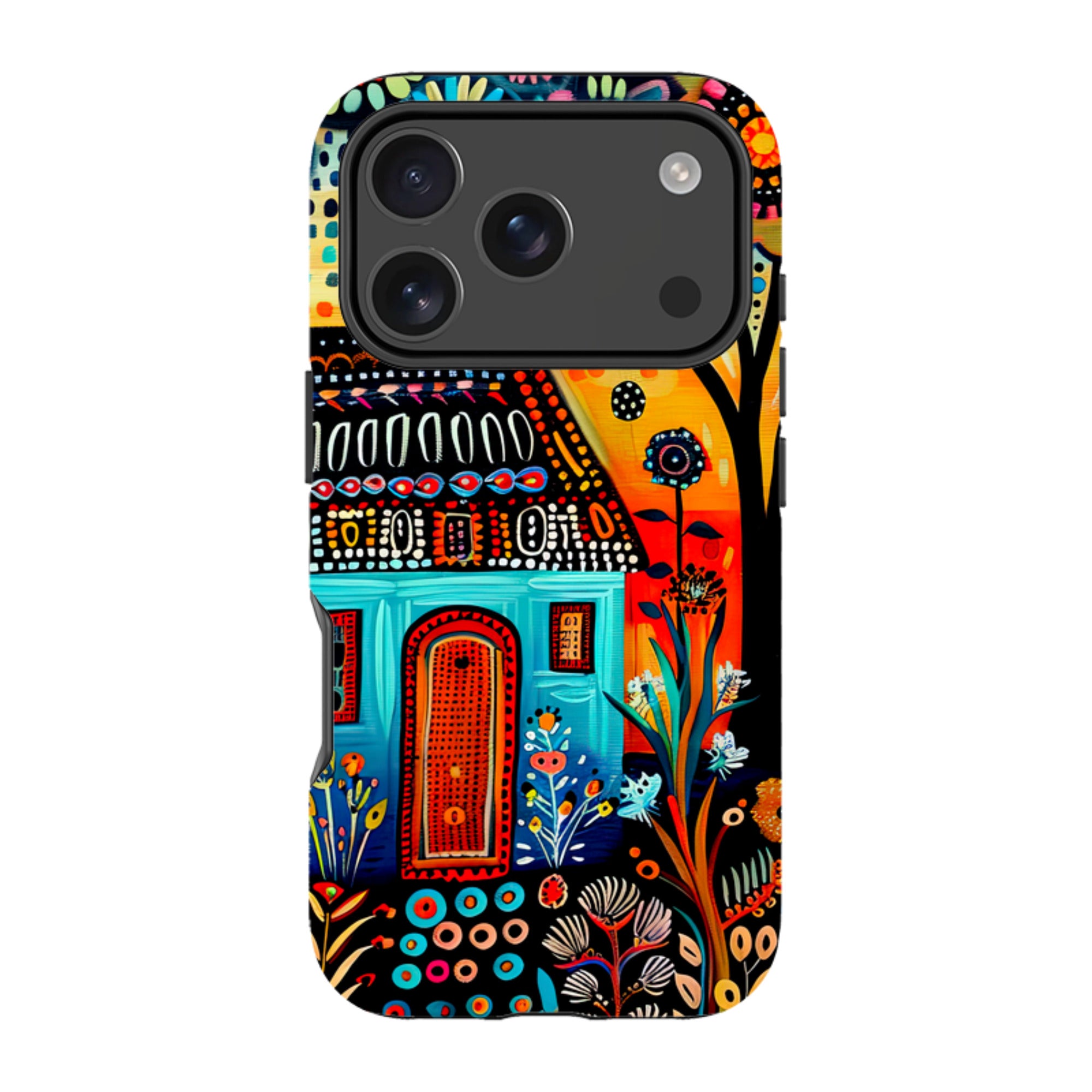 iPhone Case - Folk Art House VI