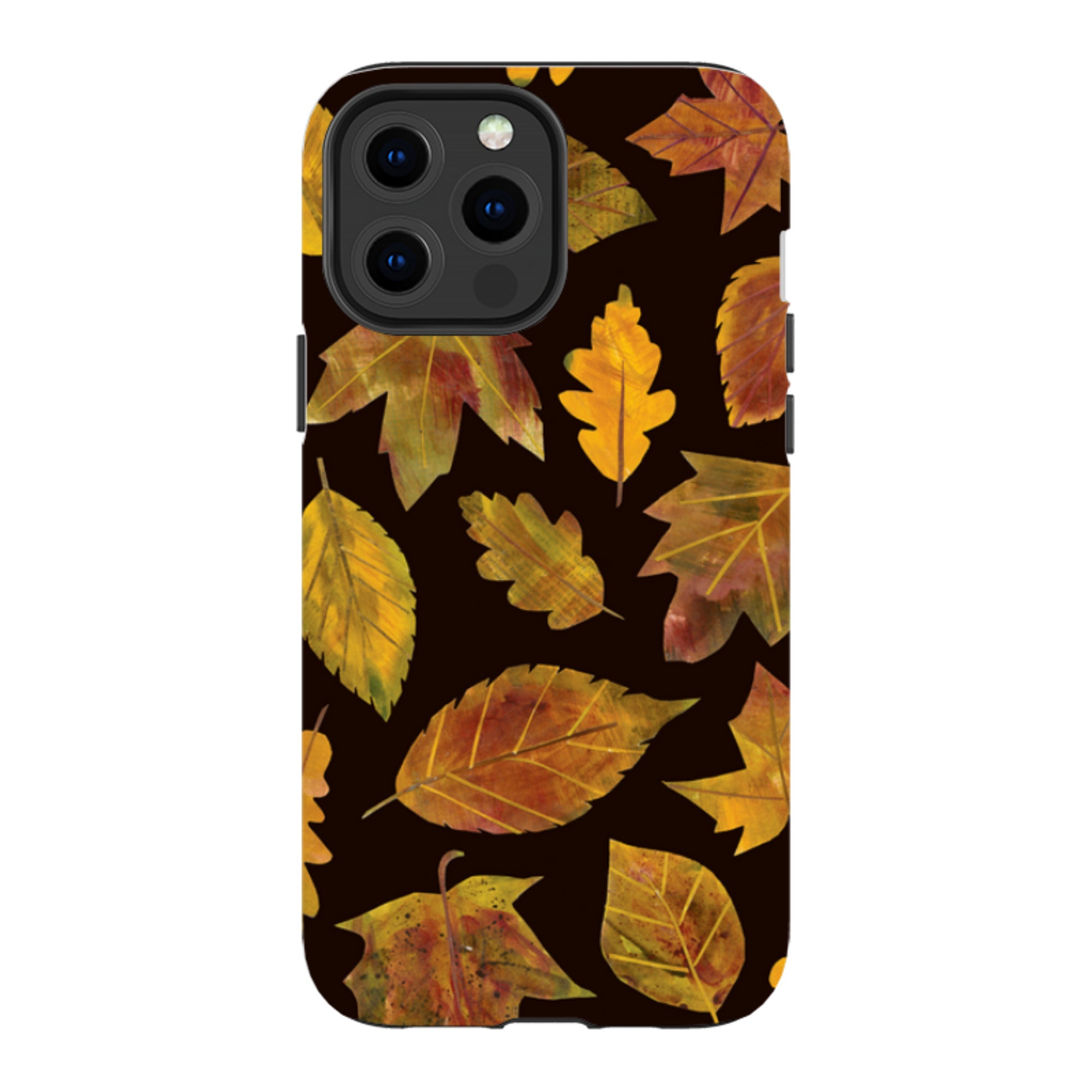 iPhone Tough Case - Autumn Textured Leaves By Tracey English