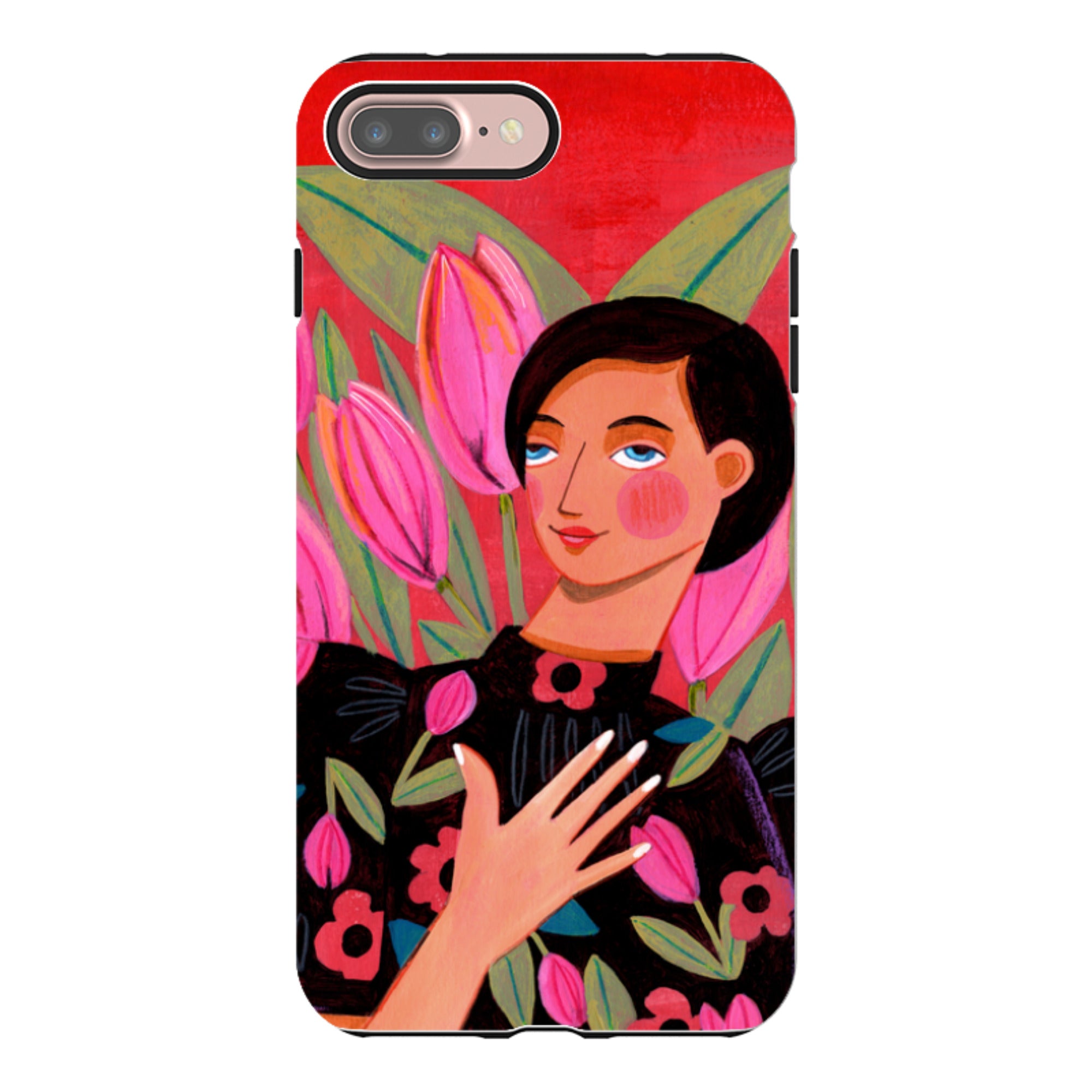 iPhone Tough Case - Tulip Woman By Caroline Bonne Muller