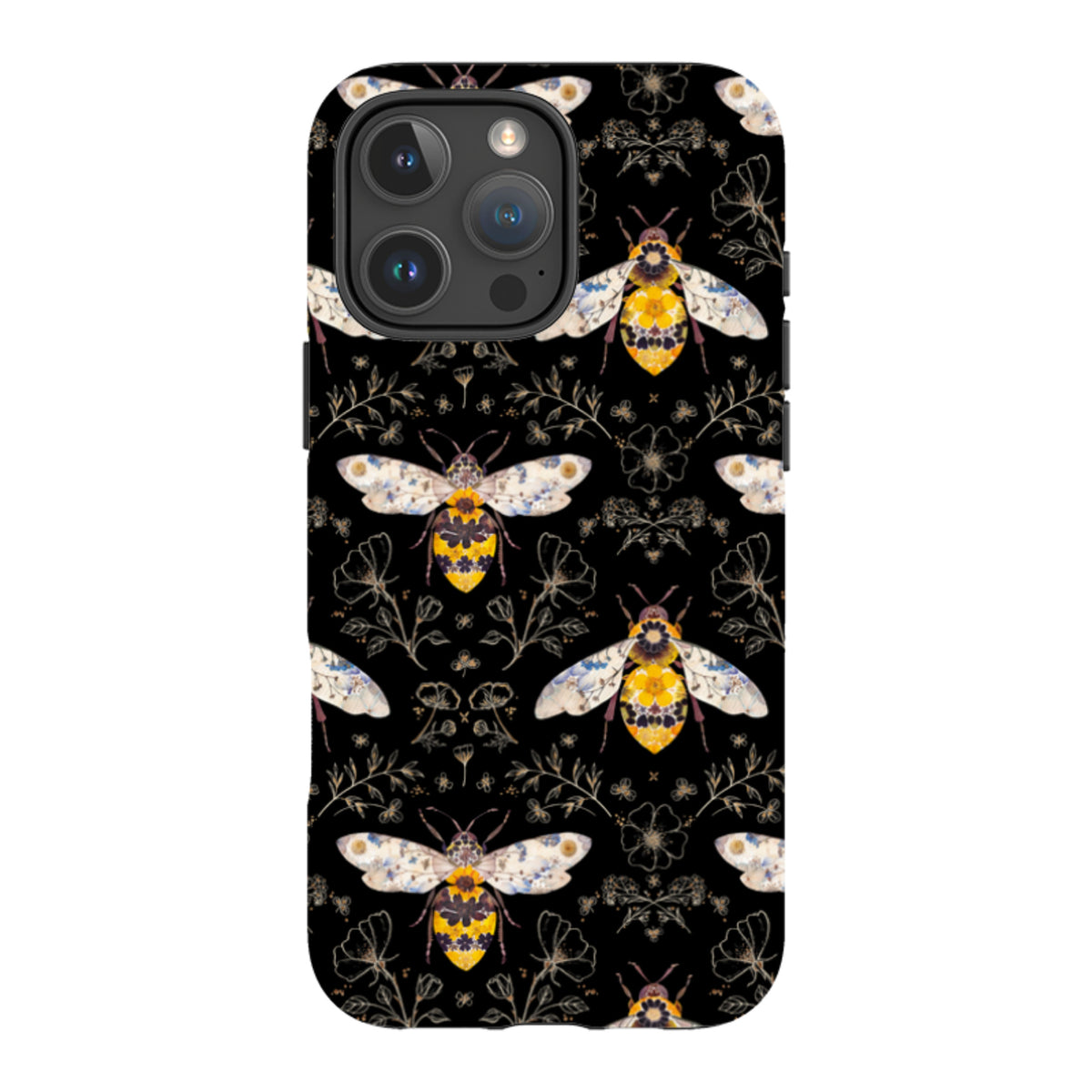 iPhone Tough Case - Midnight Bumble Bee Multi By Helen Ahpornsiri