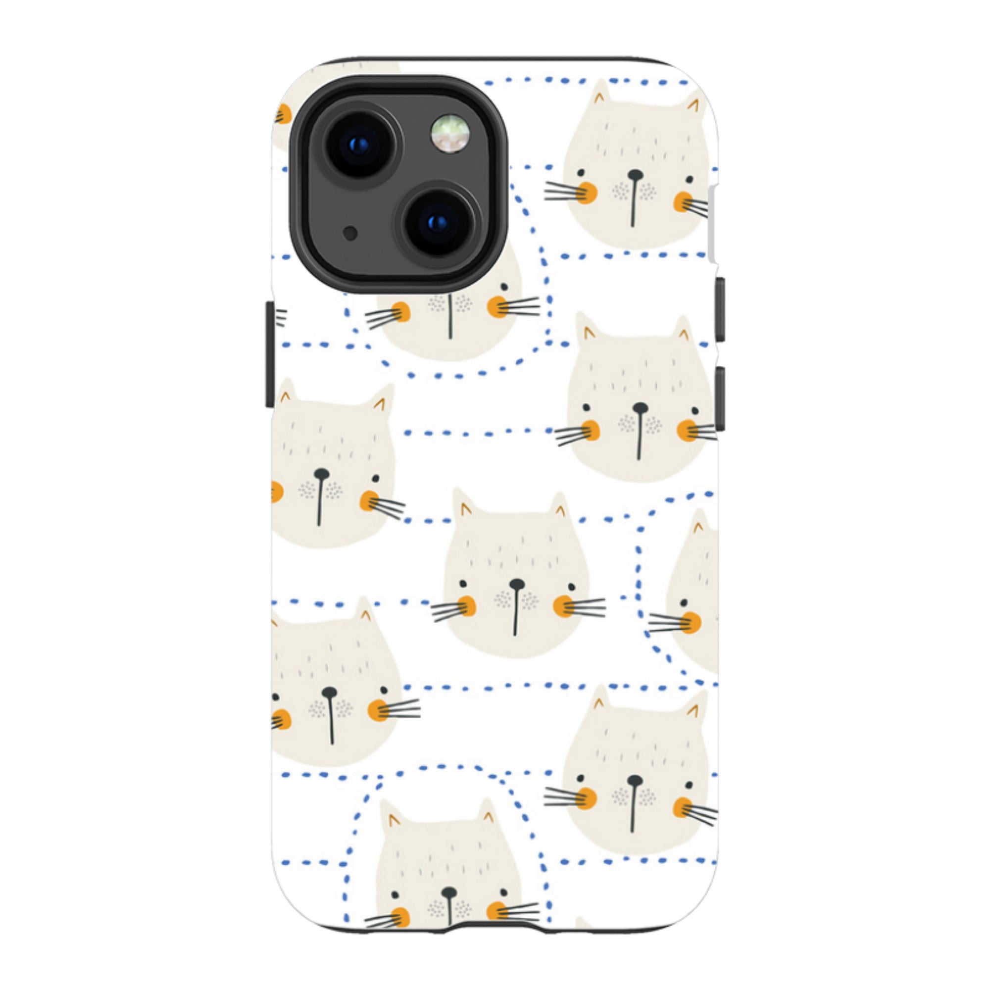 iPhone Tough Case - Cat Tiles