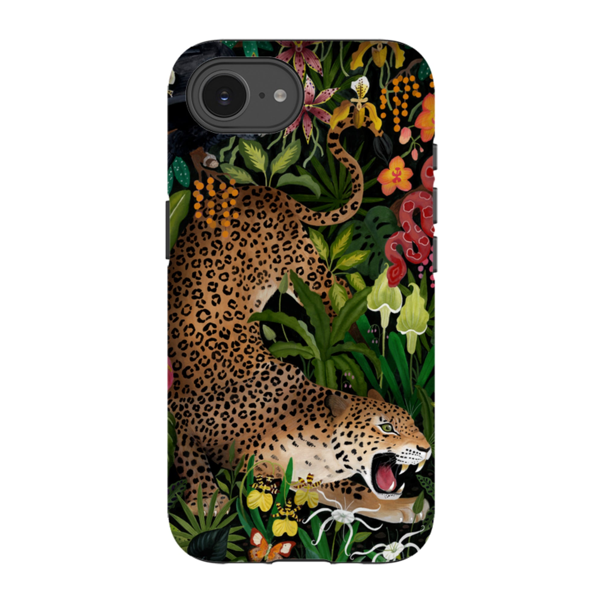 iPhone Tough Case - Roaring Leopard By Bex Parkin