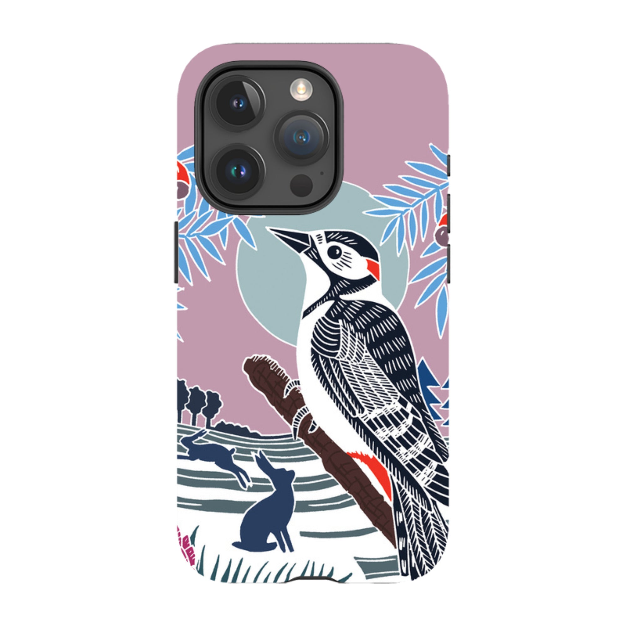 iPhone Tough Case - Woodpecker Pale By Kate Heiss