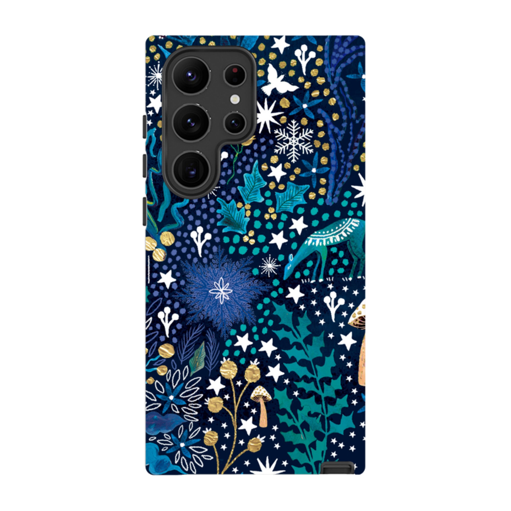 Samsung Tough Case - Winter Flowers Teal By Emma Frances Grant
