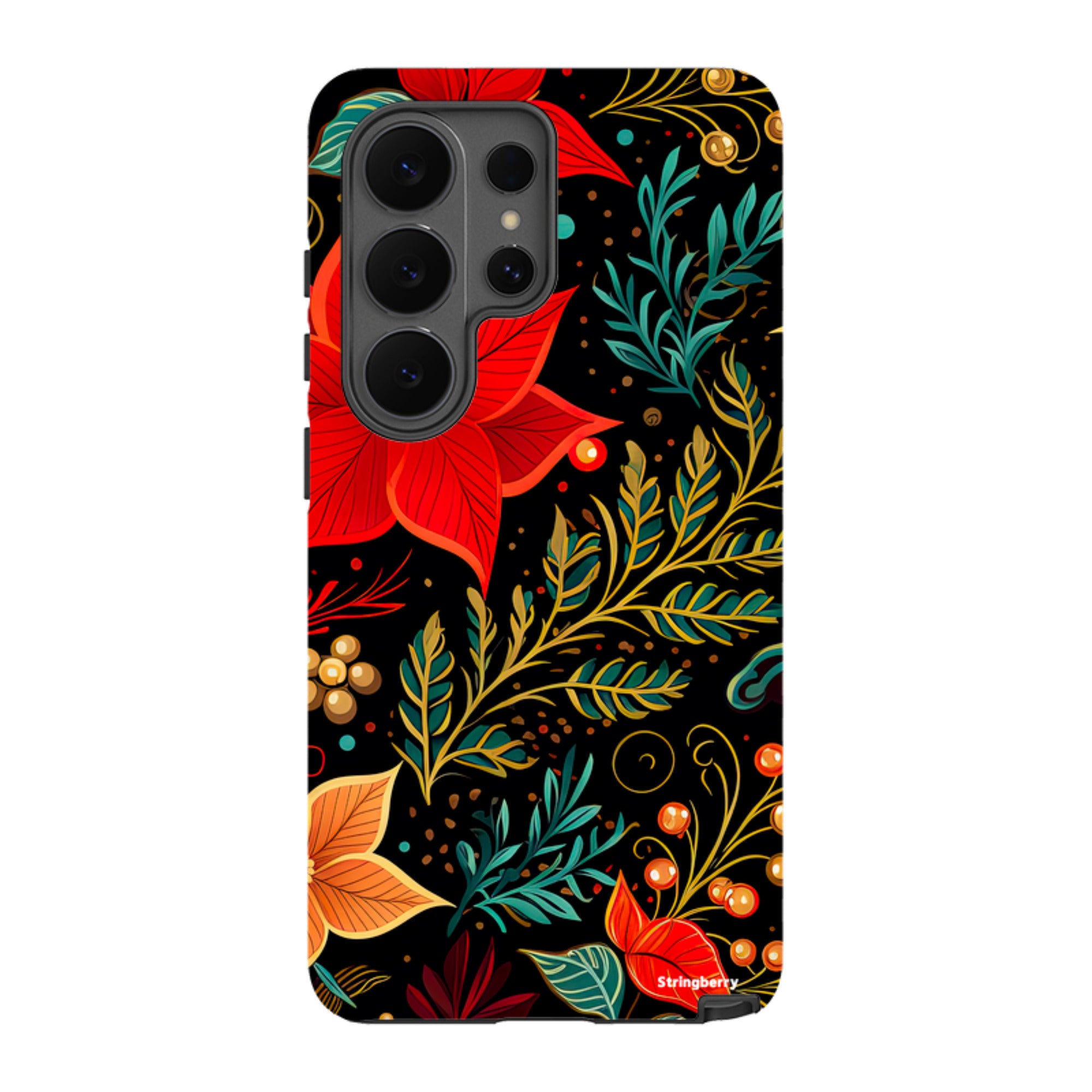 Samsung Tough Case -Red Winter Floral II