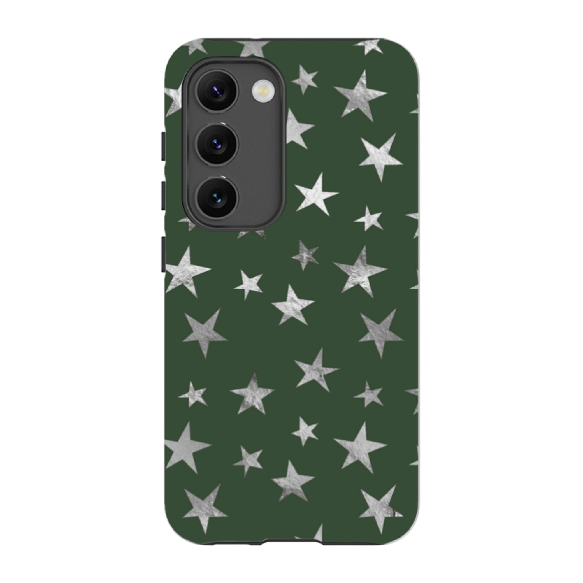 Samsung Tough Case - Green and Silver Stars