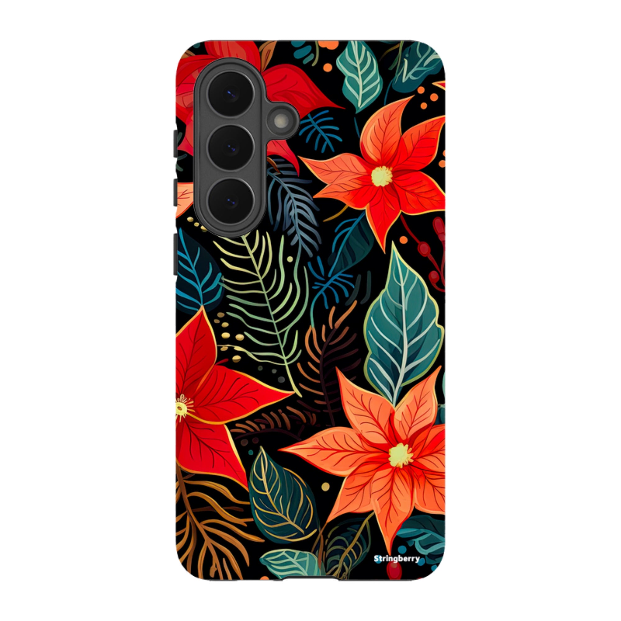 Samsung Tough Case -Red Winter Floral