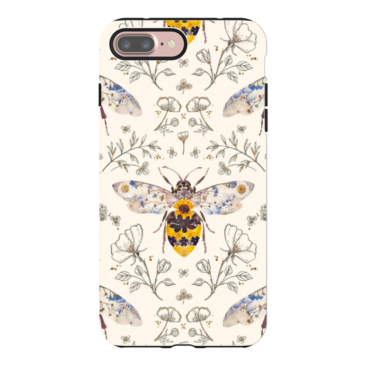 iPhone Tough Case - Alabaster Bumble Bee By Helen Ahpornsiri