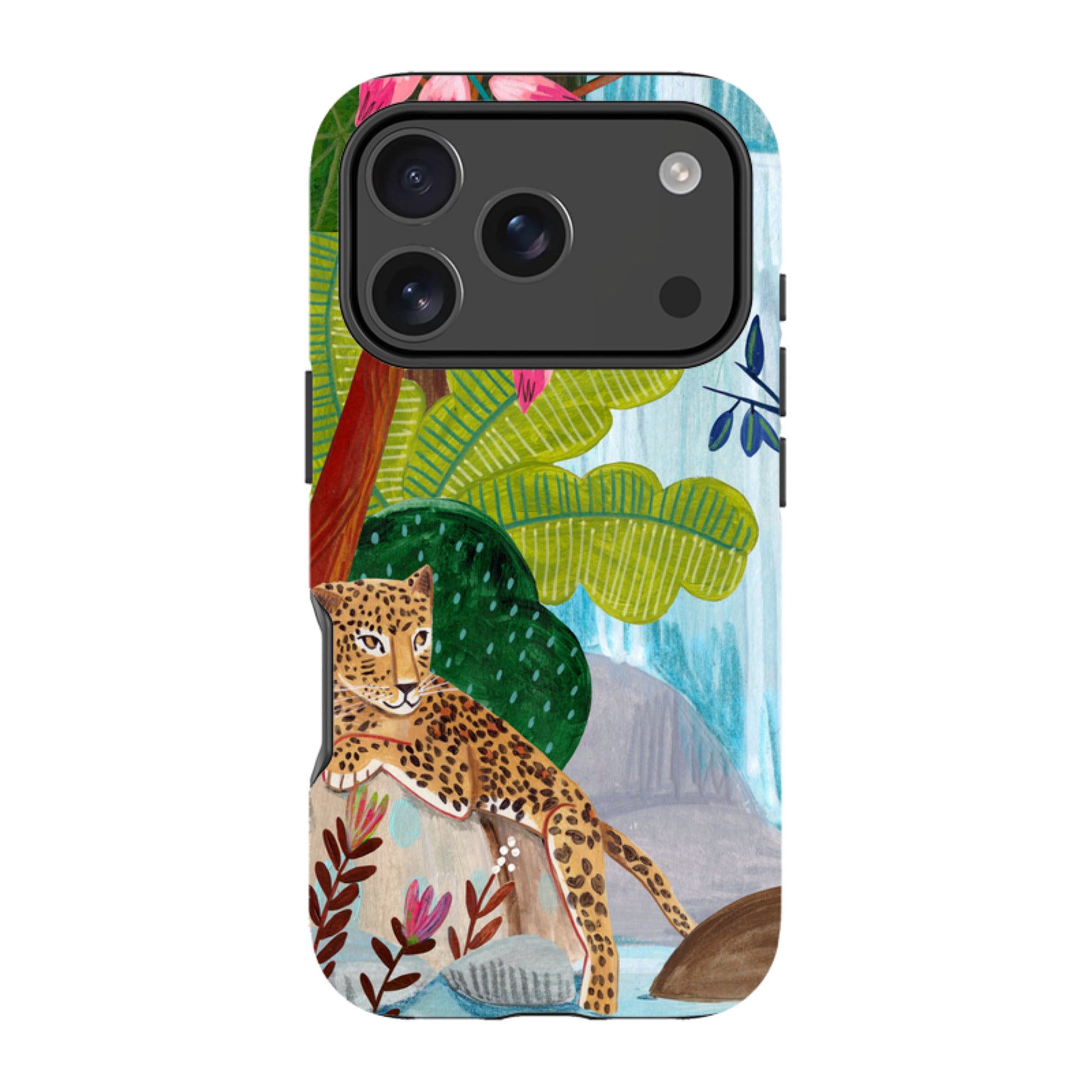 iPhone Tough Case - Waterfall Leopard By Caroline Bonne Muller